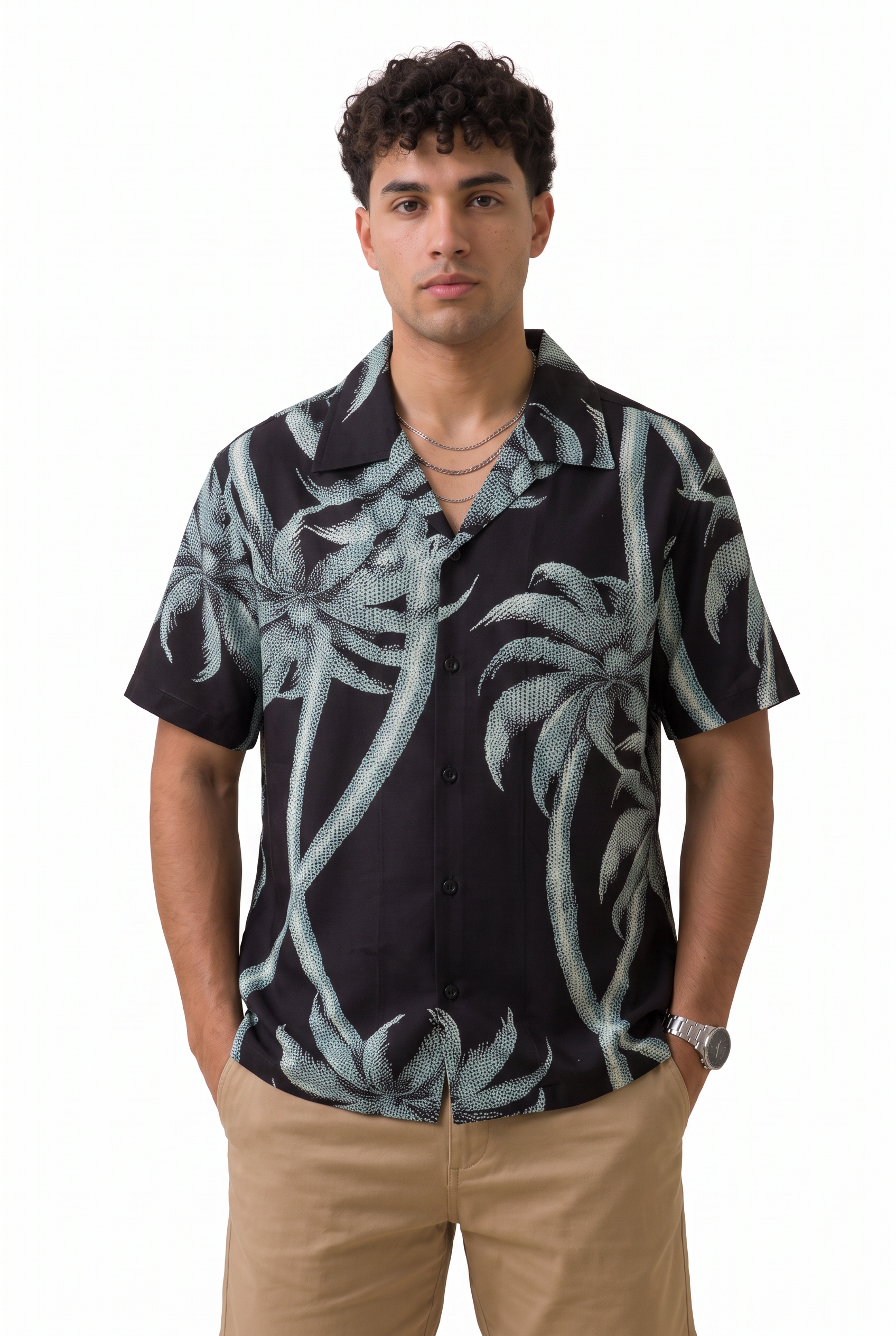 Black Chest Pocket Casual Shirt