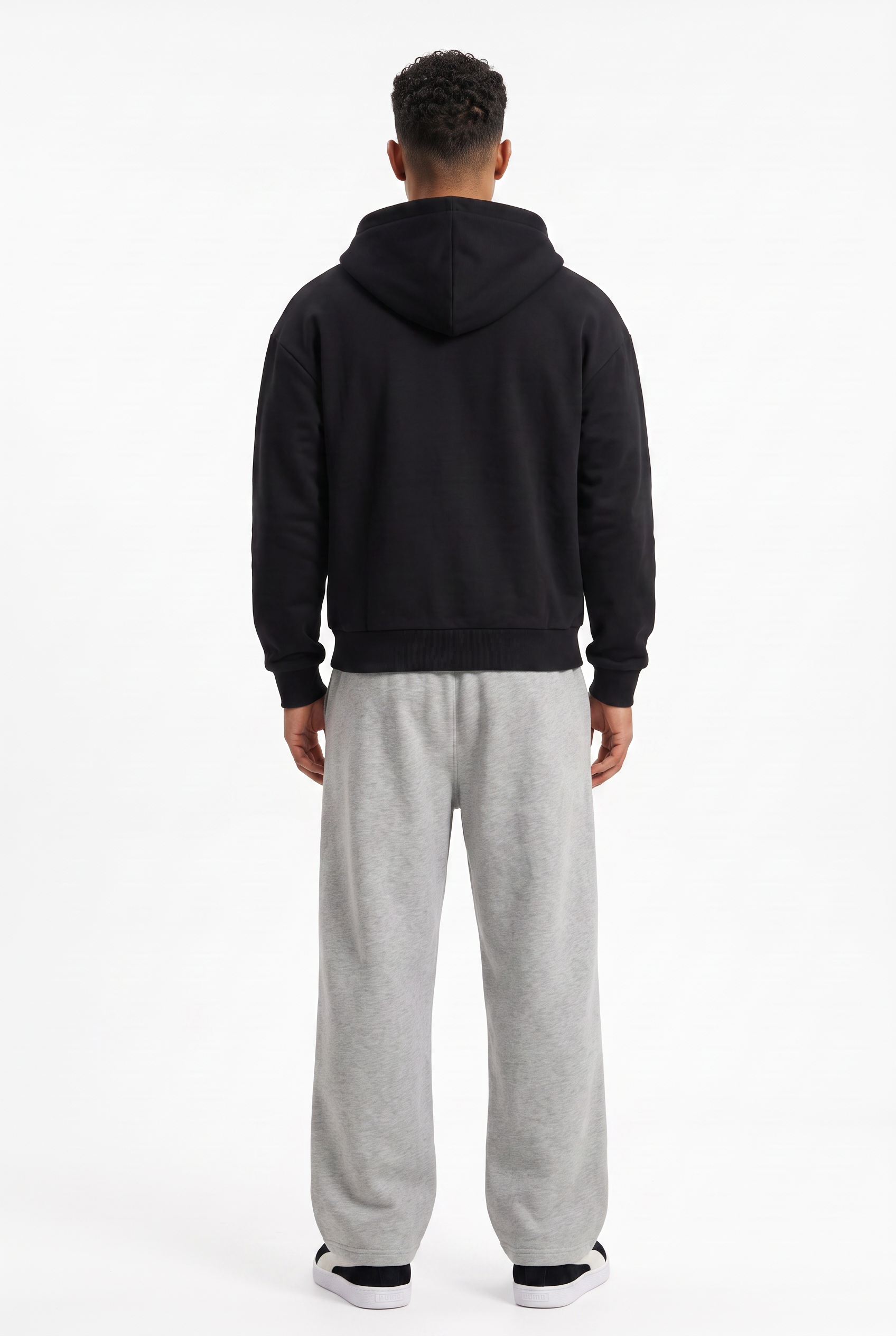 Black Oversized Drawstring Hoodie