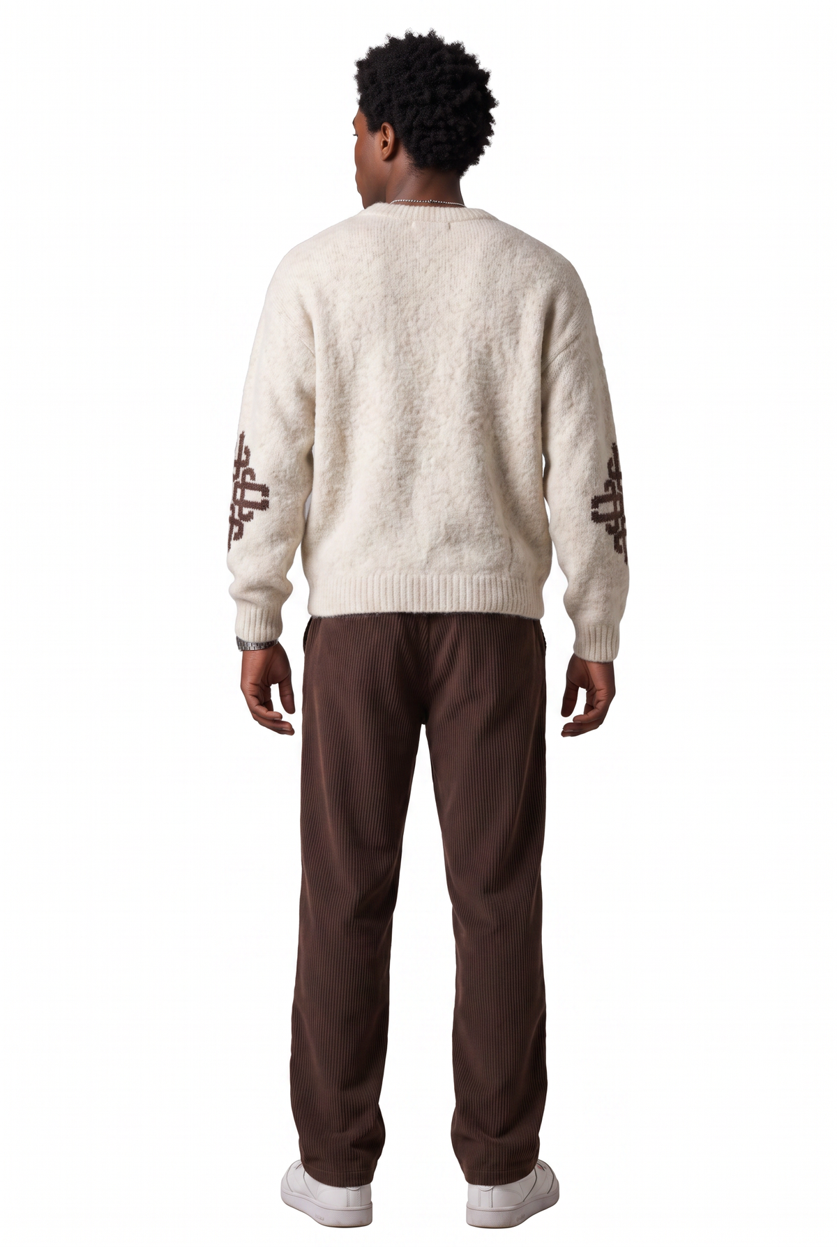 Textured Cream Knit Sweater