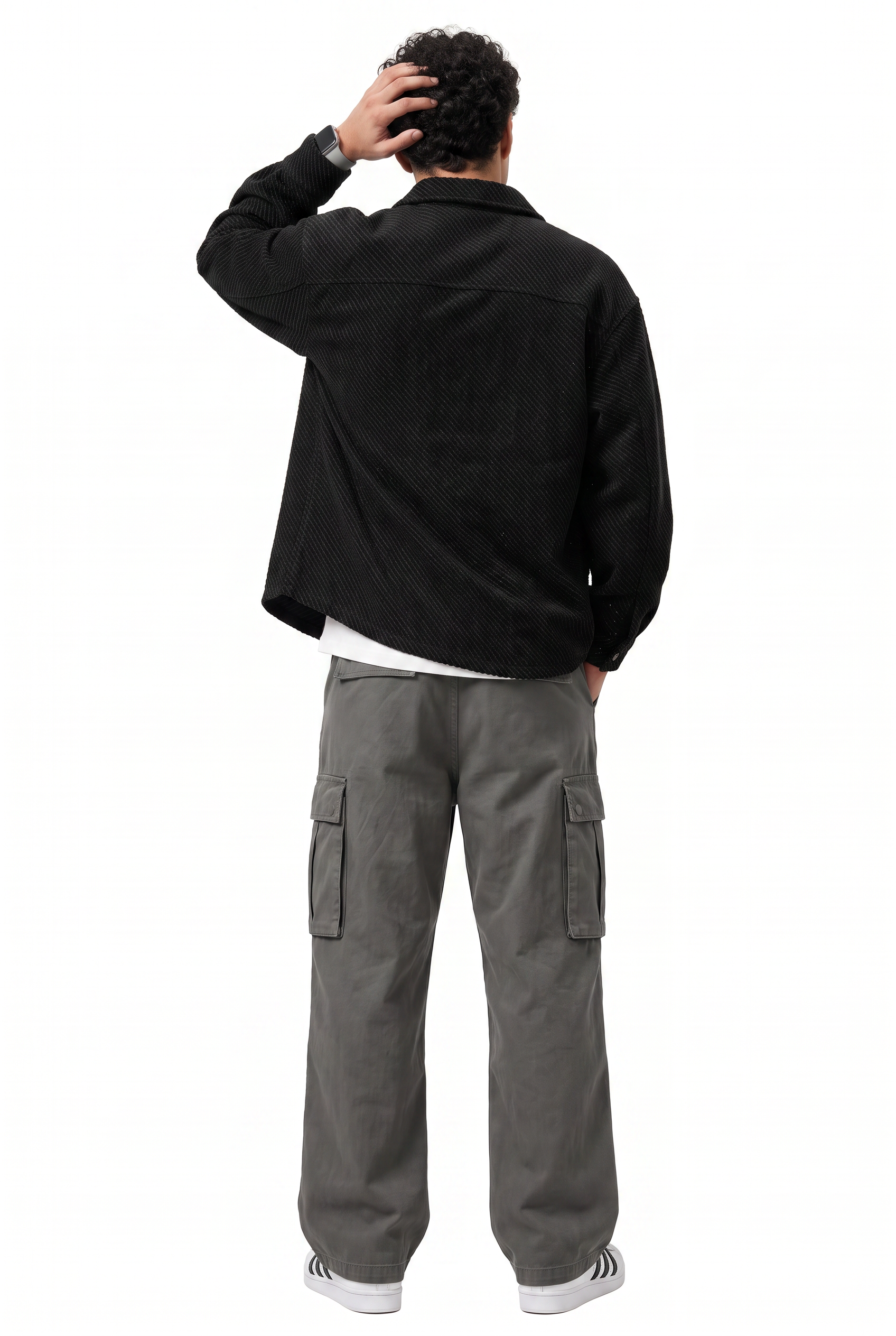 Black Chest Pocket Casual Shirt