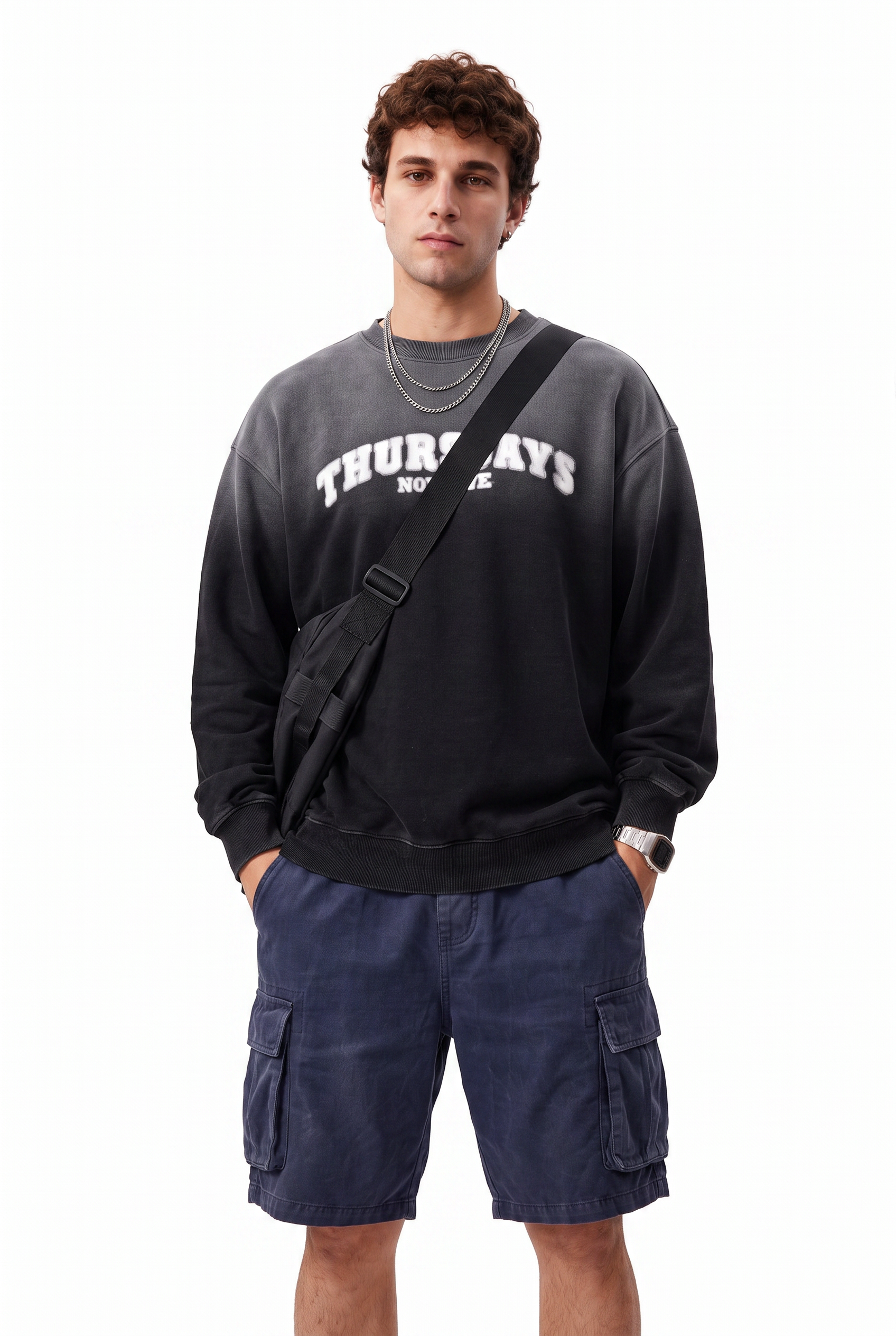 Black Dropped Shoulder Oversized Sweatshirt