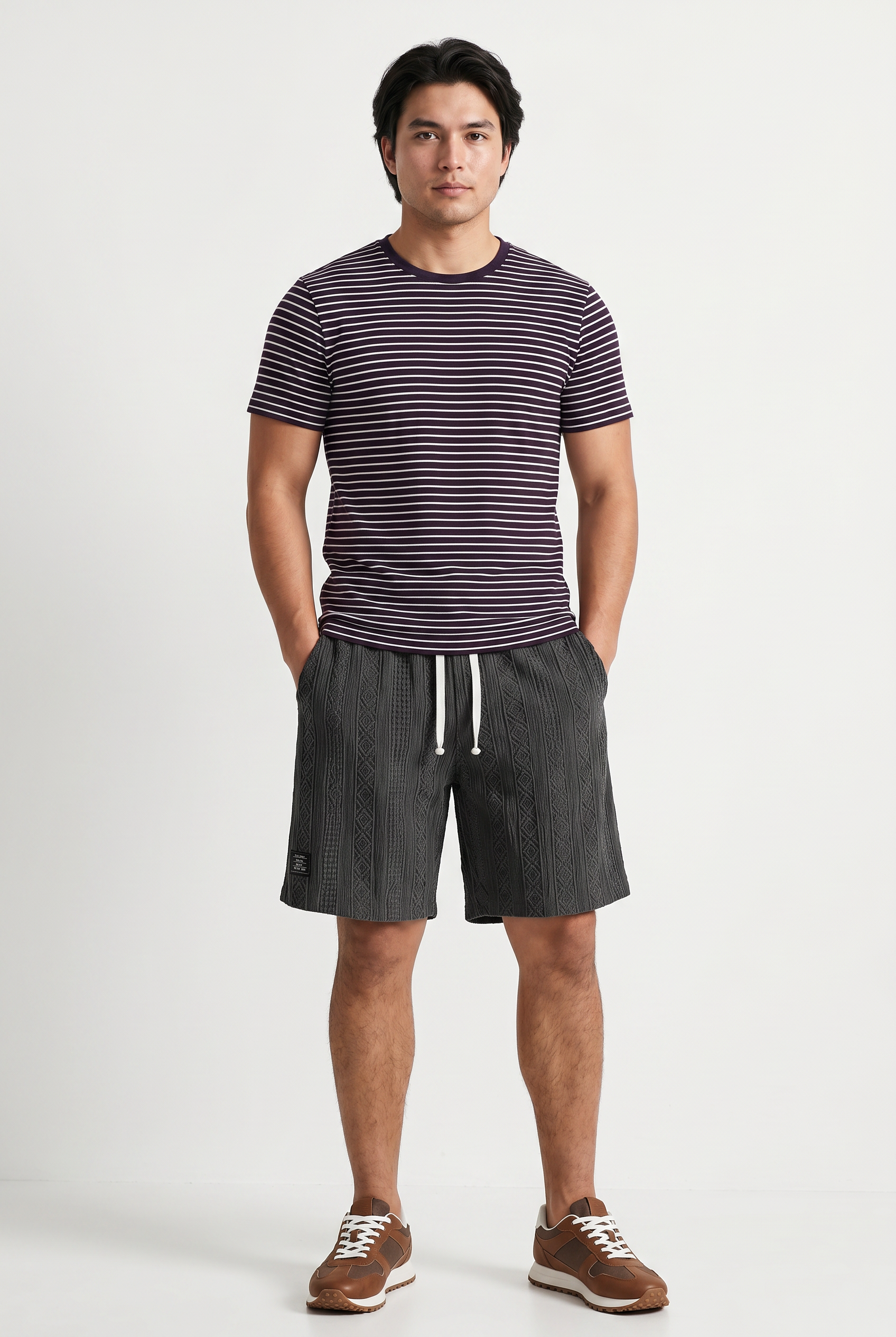 Black Relaxed Utility Shorts