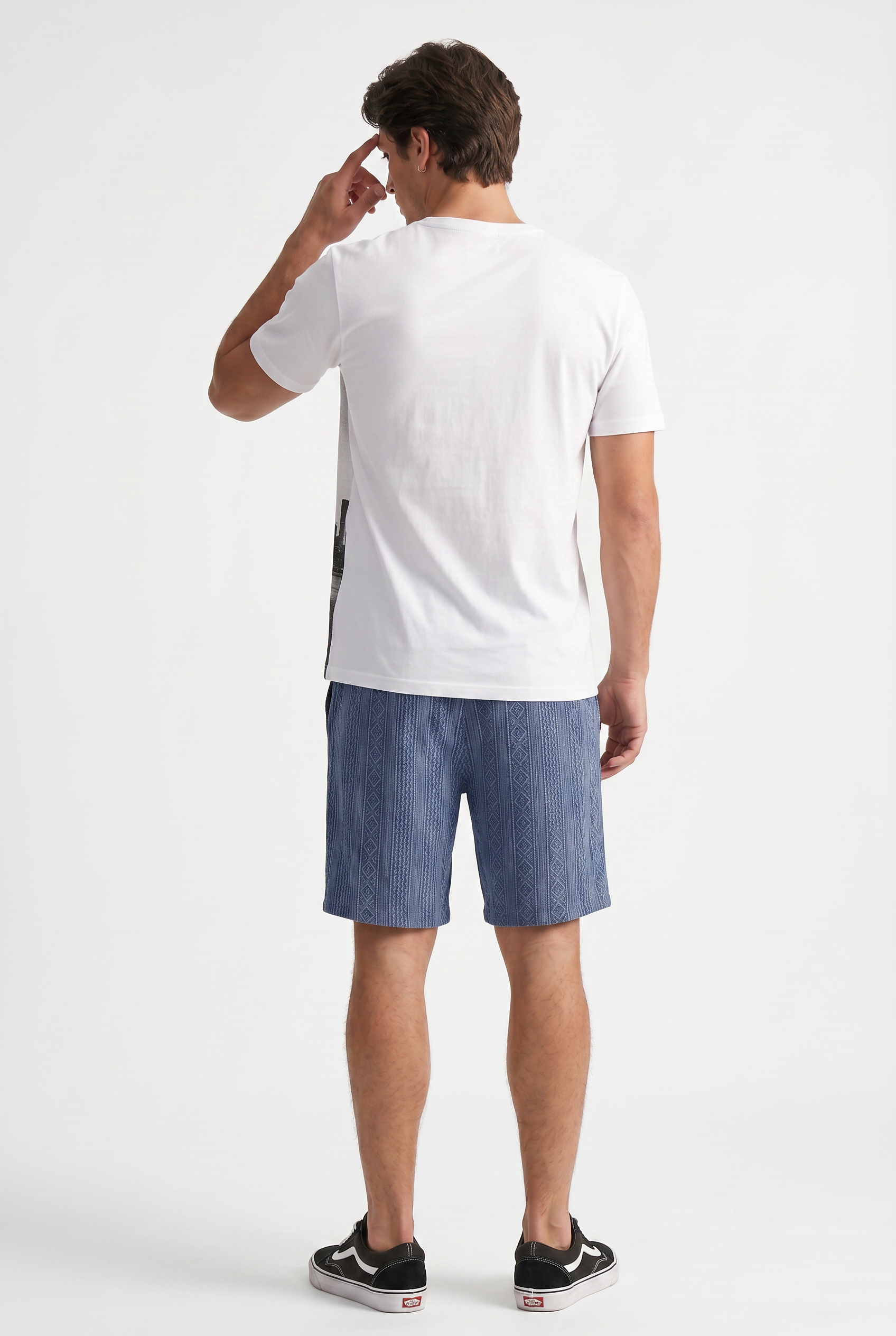 Blue Relaxed Cargo Shorts