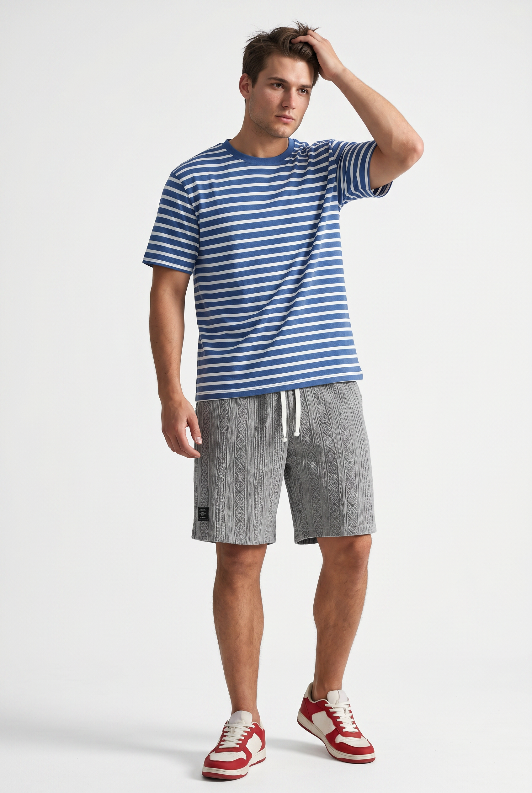 Grey Relaxed Casual Shorts