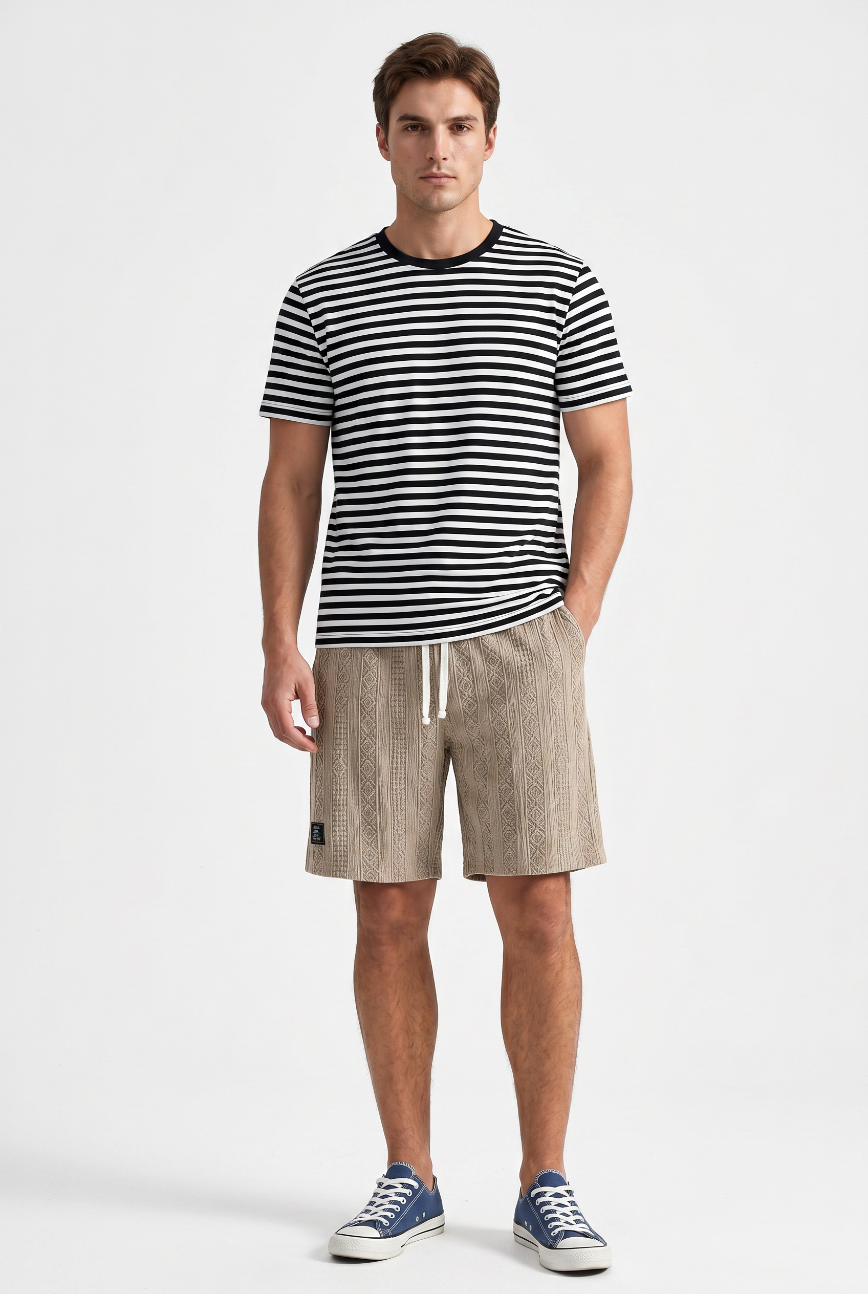 Nude Relaxed Casual Shorts