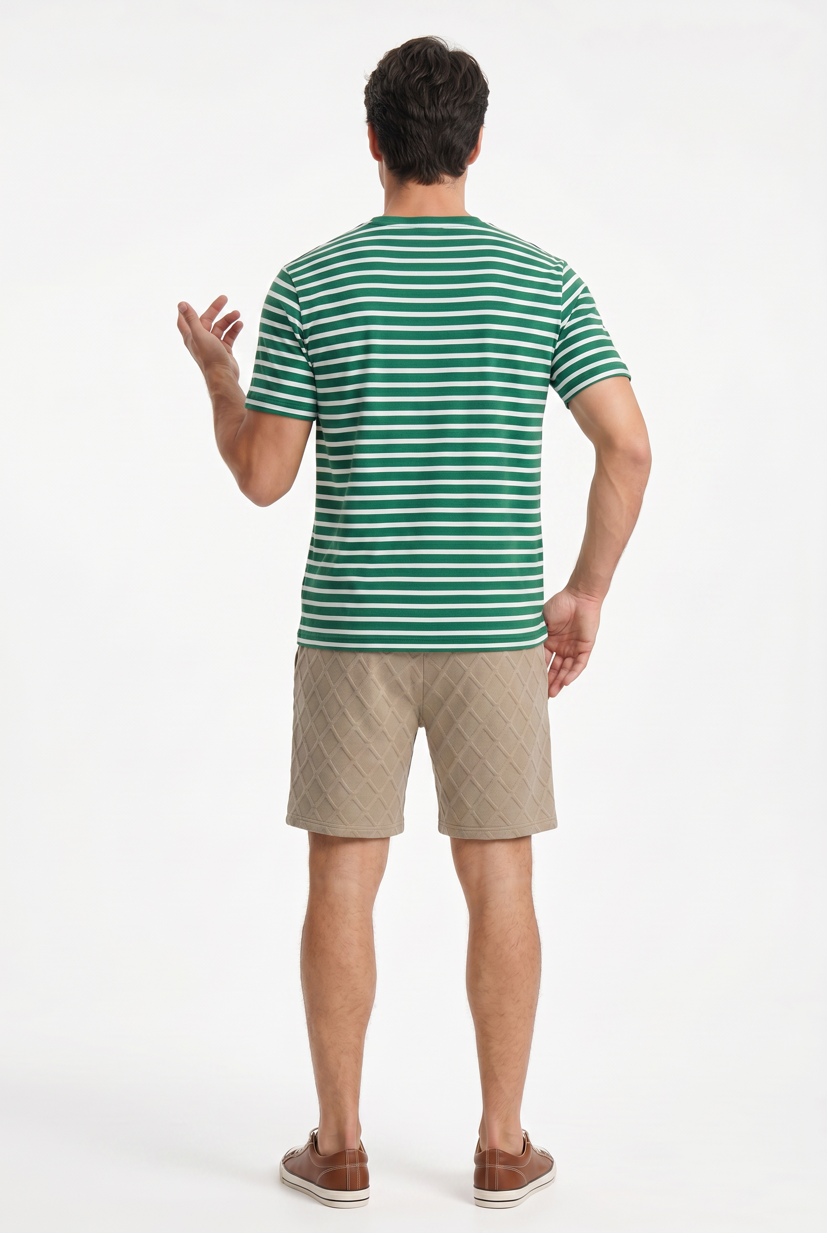 Beige Relaxed Chino Shorts