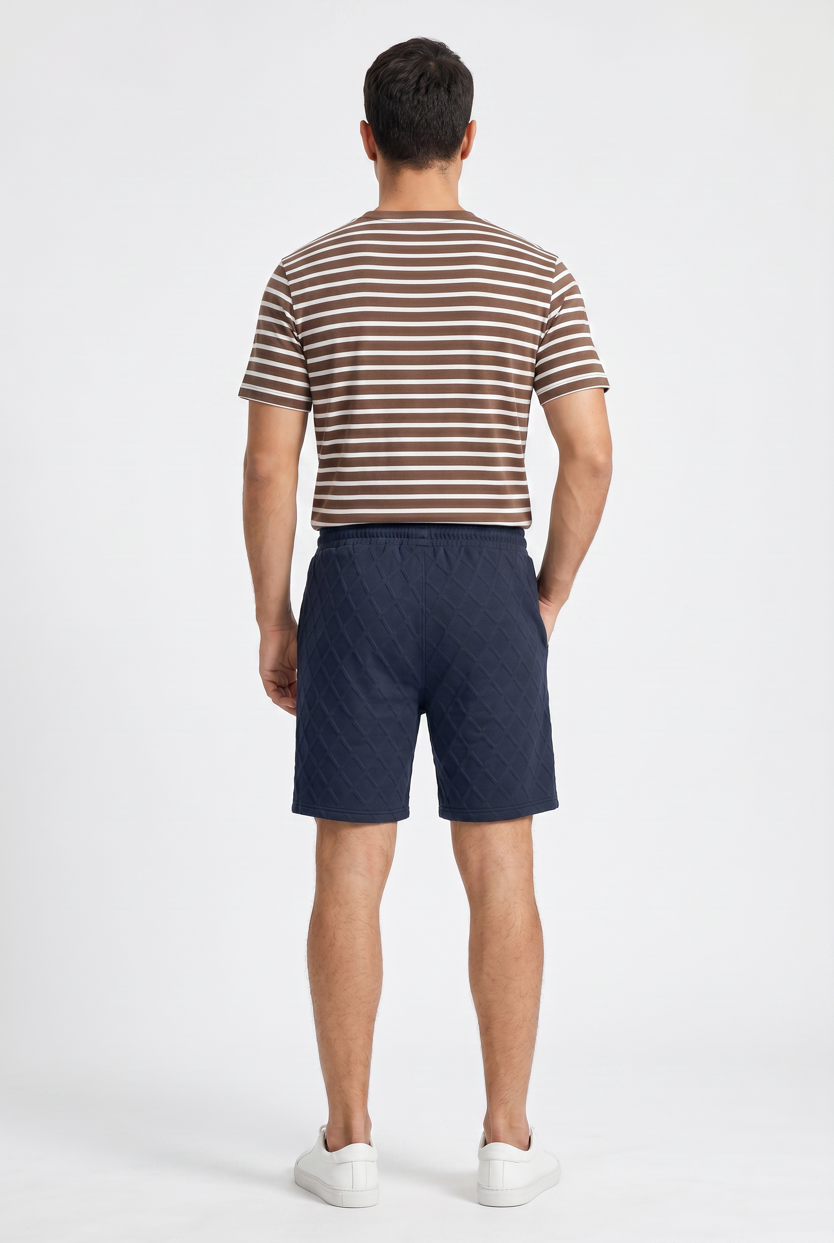 Blue Relaxed Drawstring Shorts