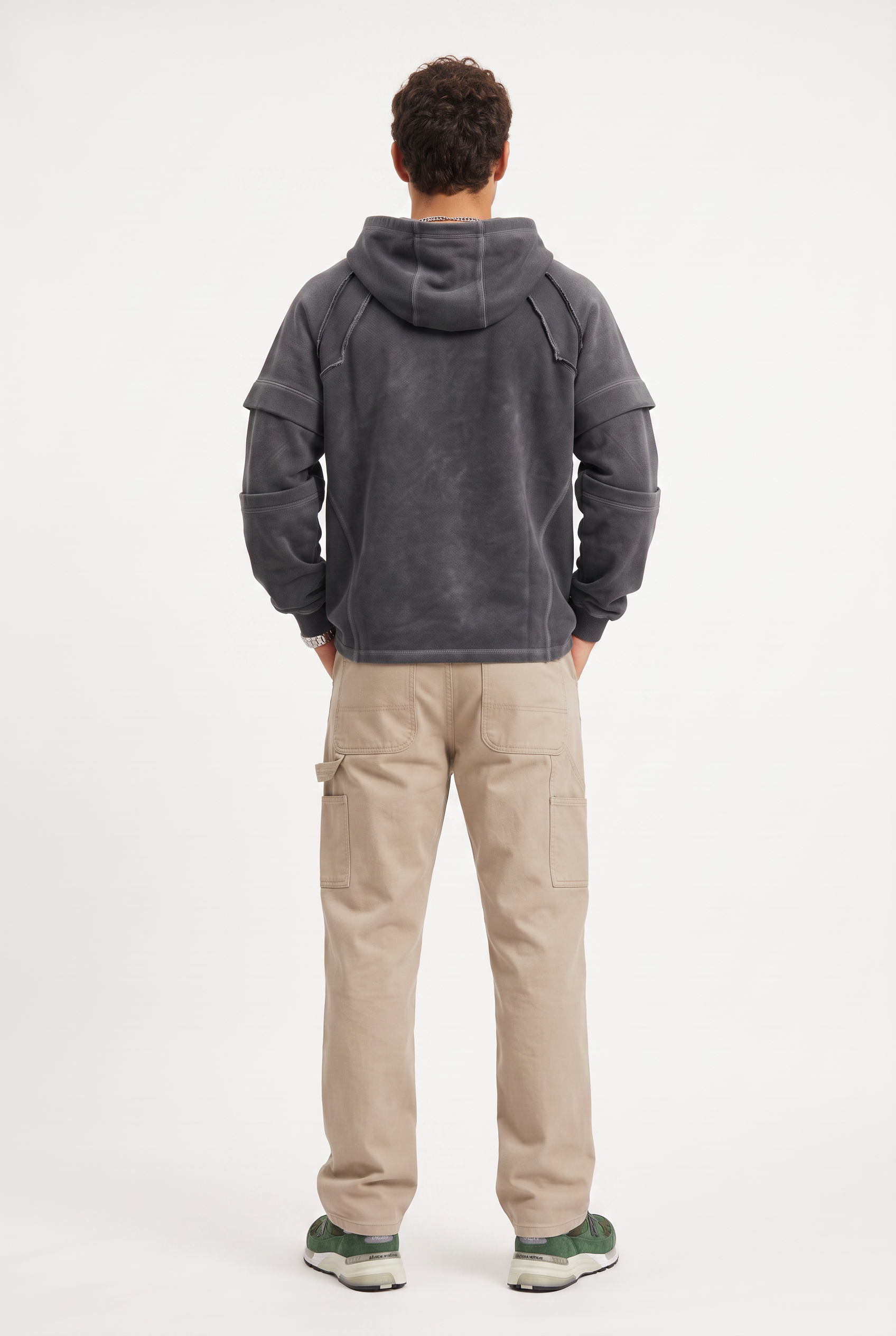 Black Oversized Drawstring Hoodie