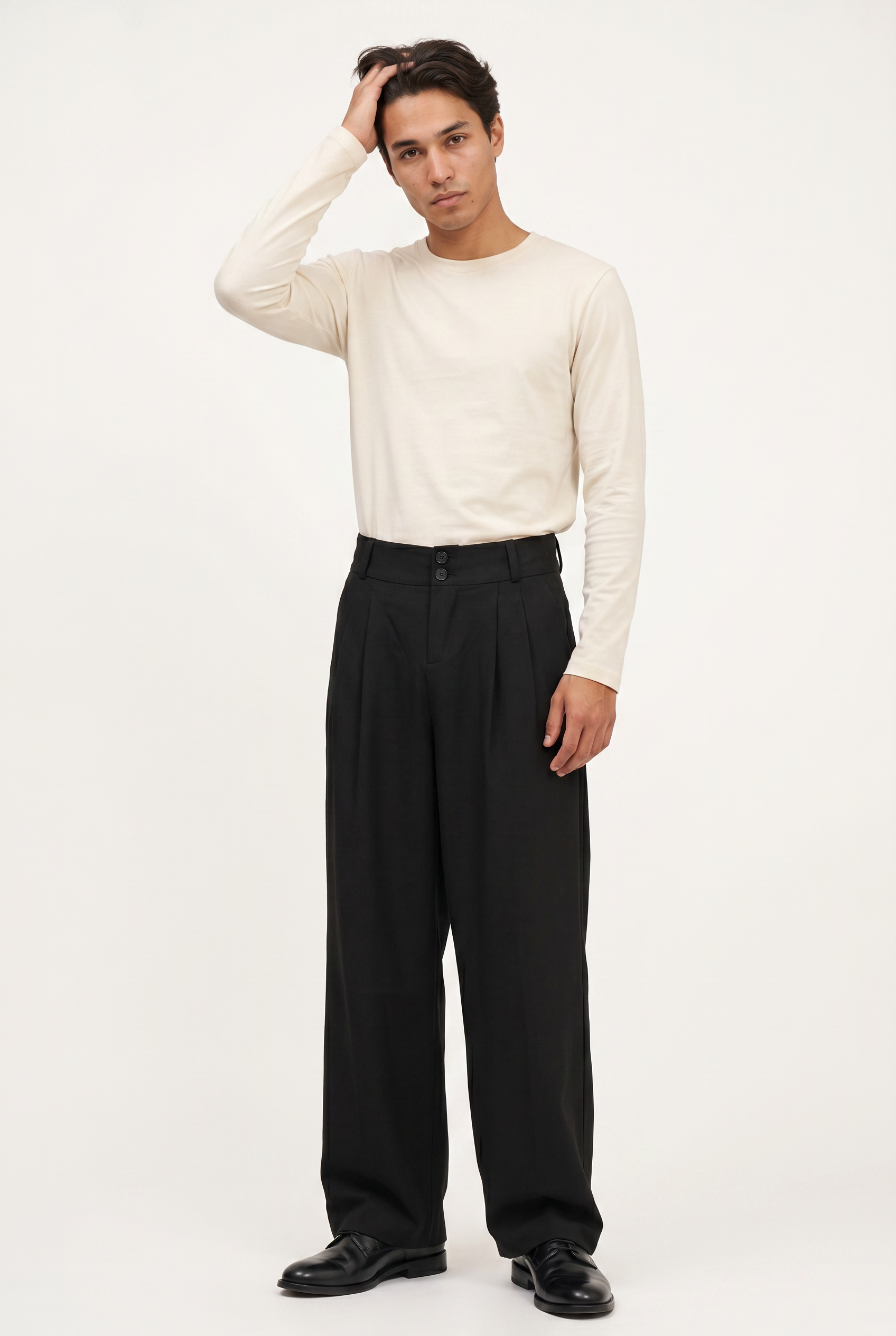 Black Relaxed Casual Trouser