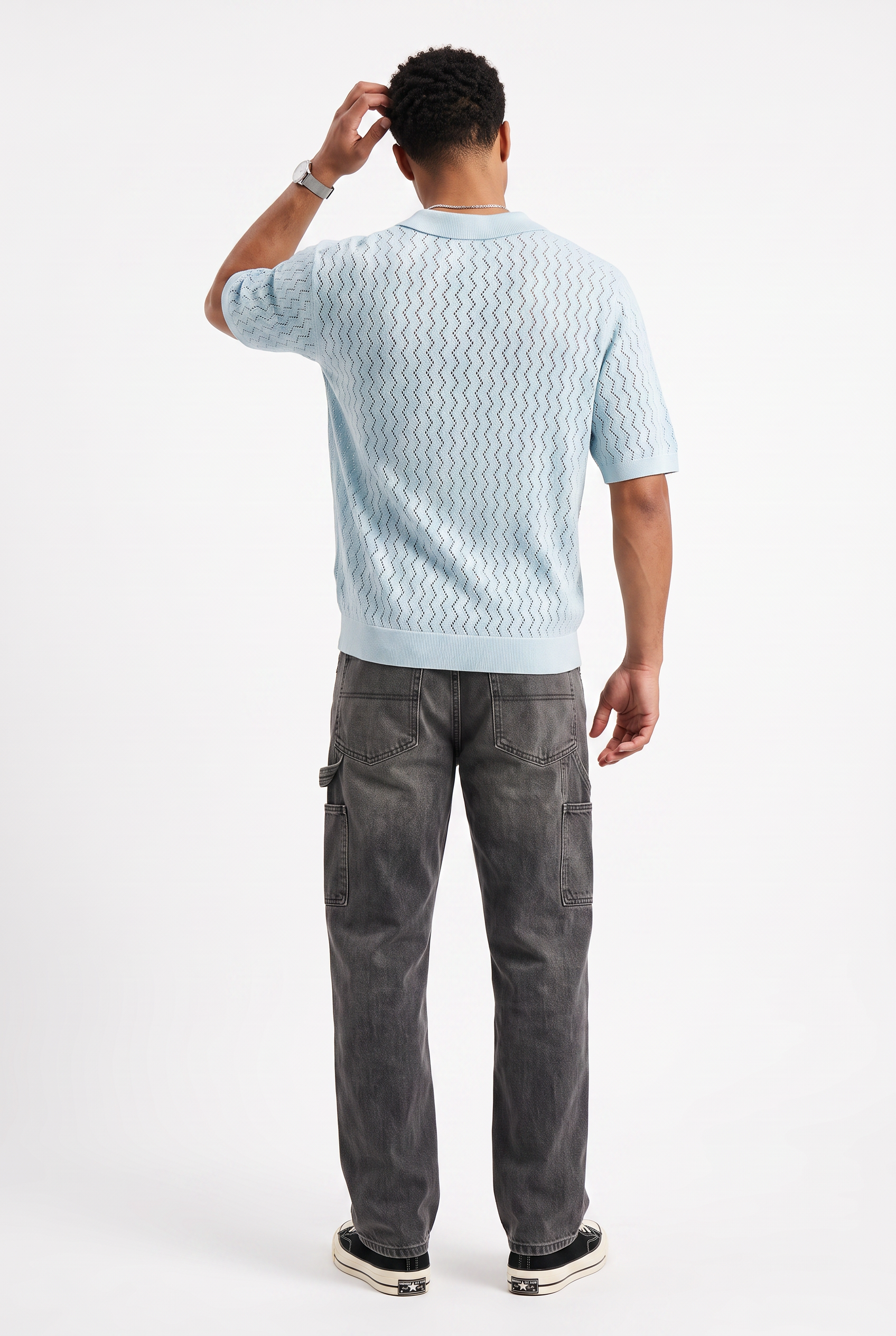 Steel Blue Chest Pocket T-Shirt