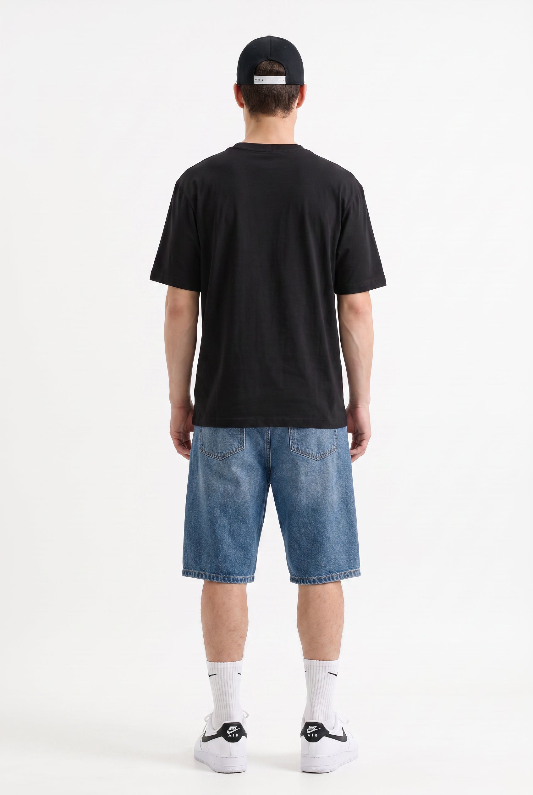 Black Dropped Shoulder Oversized Tee