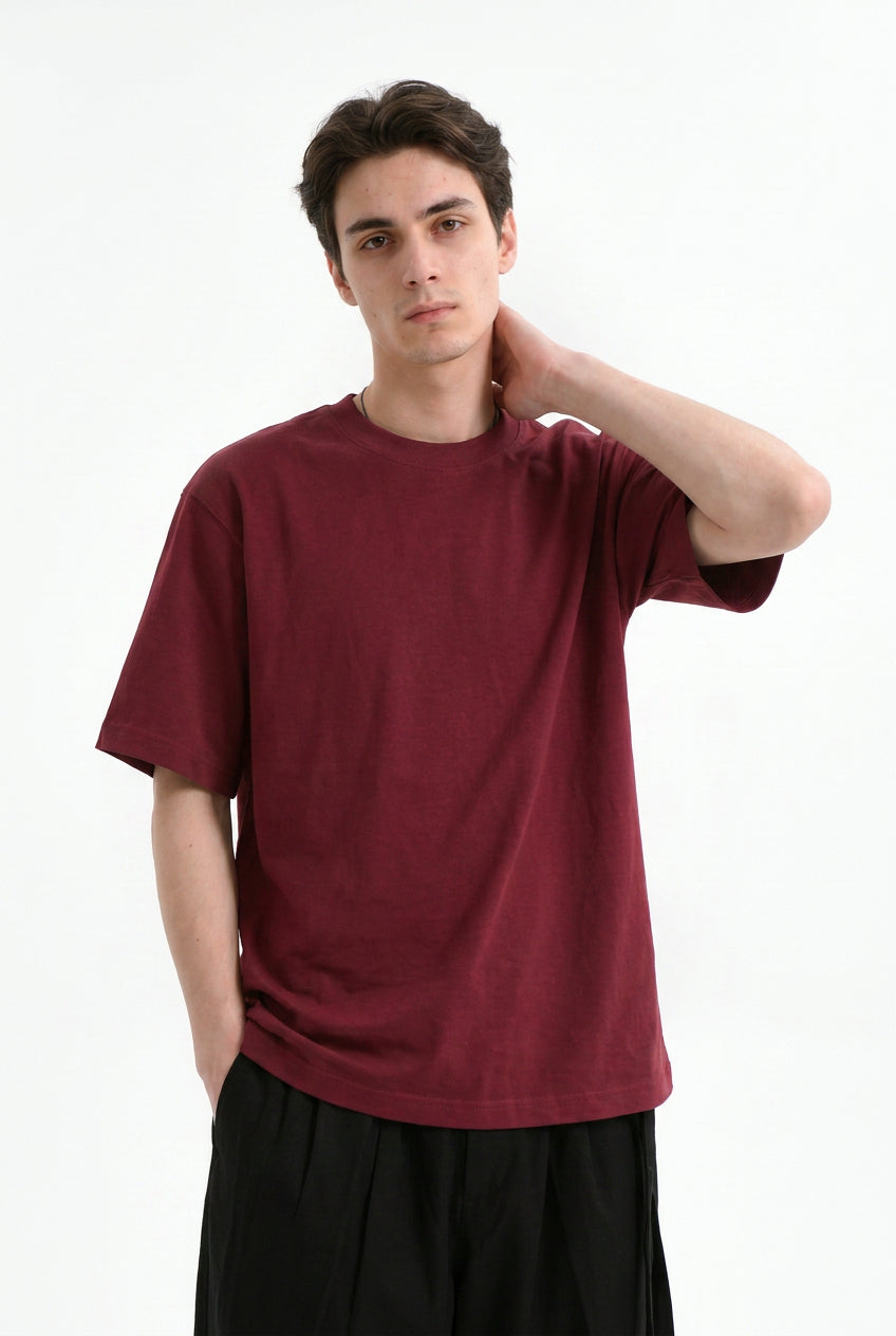 Maroon Round Neck T-Shirt