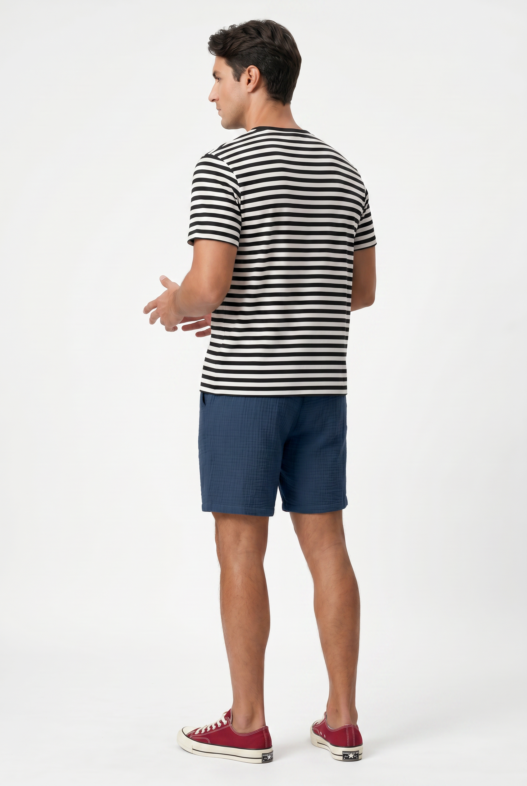 Blue Relaxed Casual Shorts