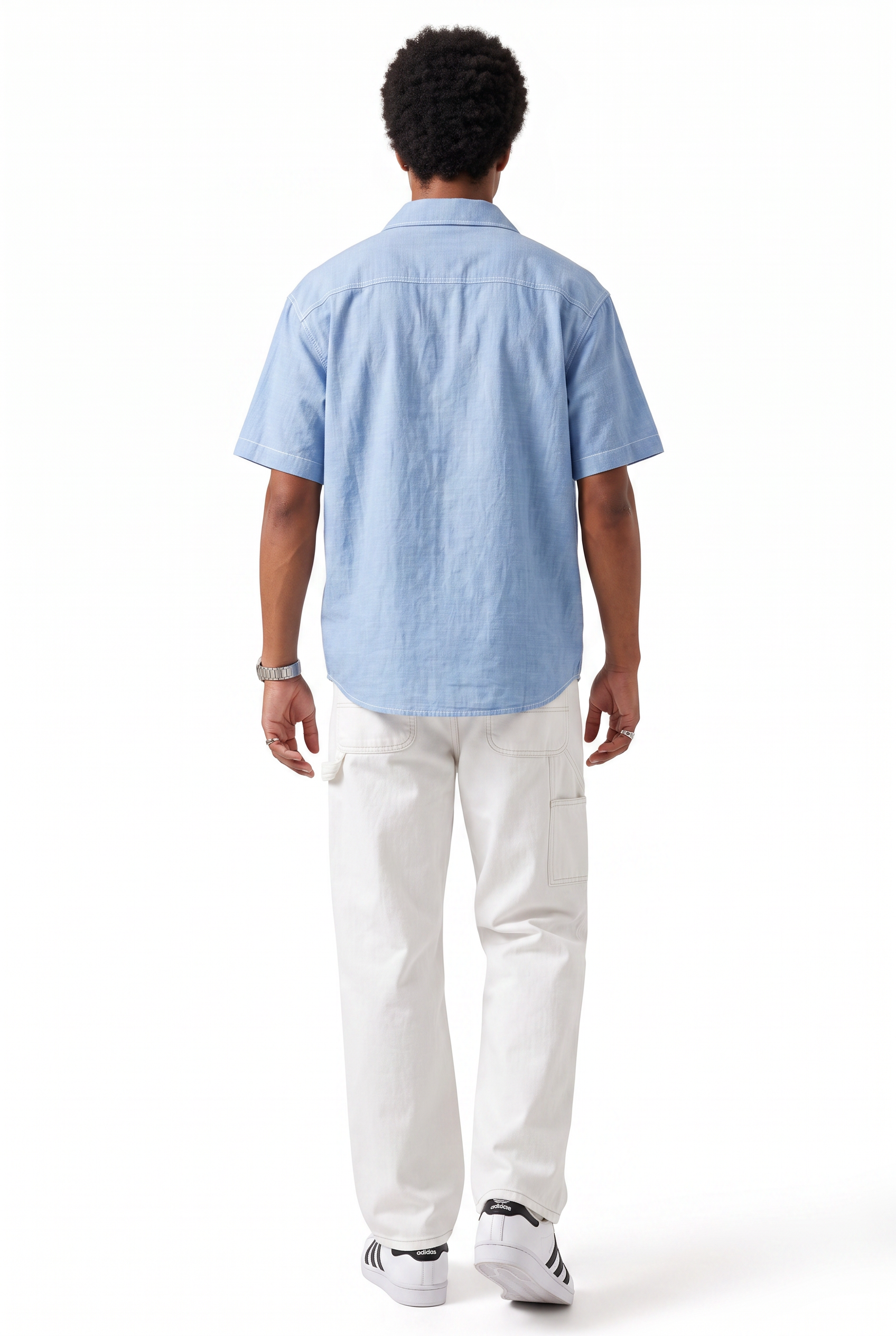 Sky Blue Chest Pocket Casual Shirt