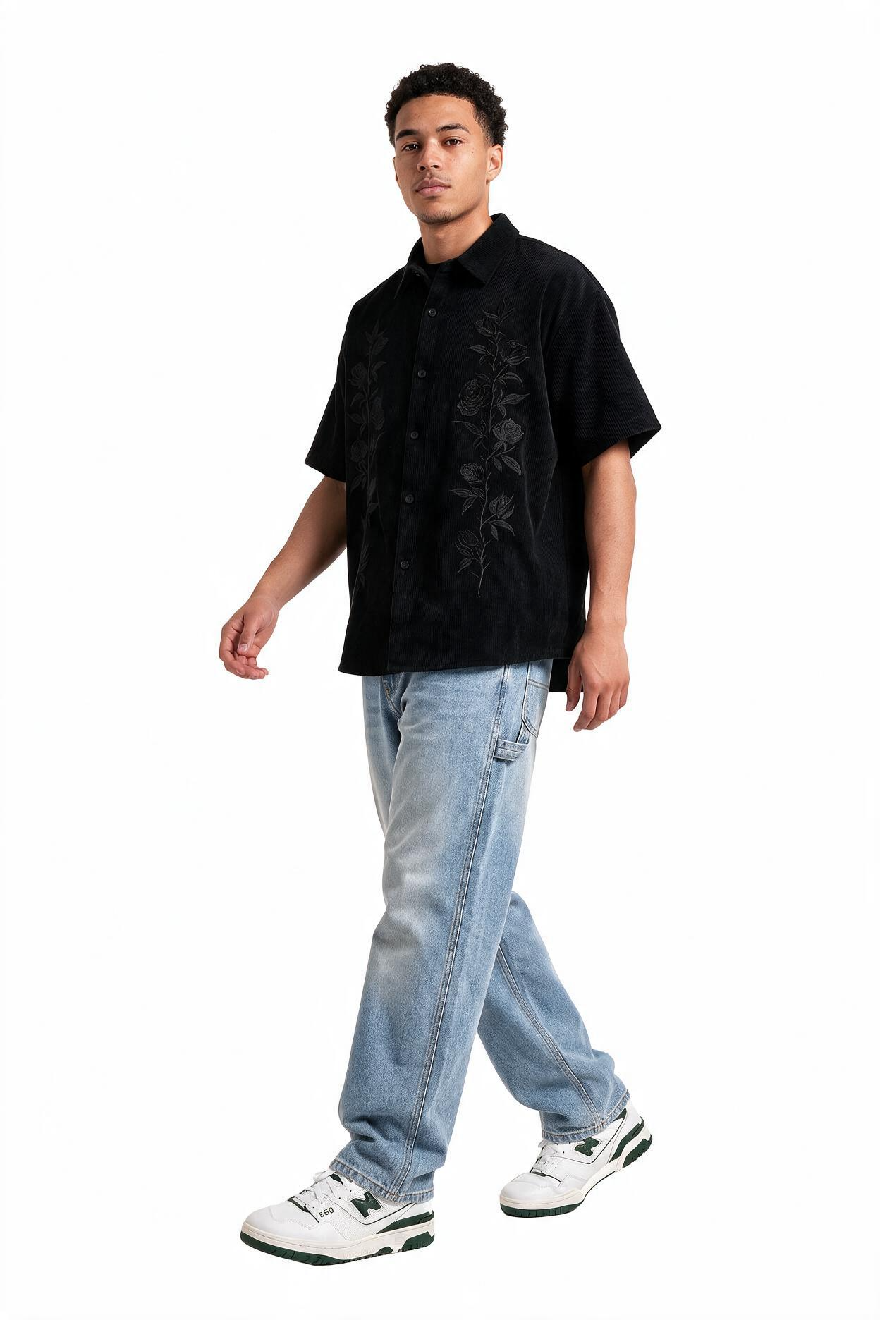 Black Chest Pocket Casual Shirt