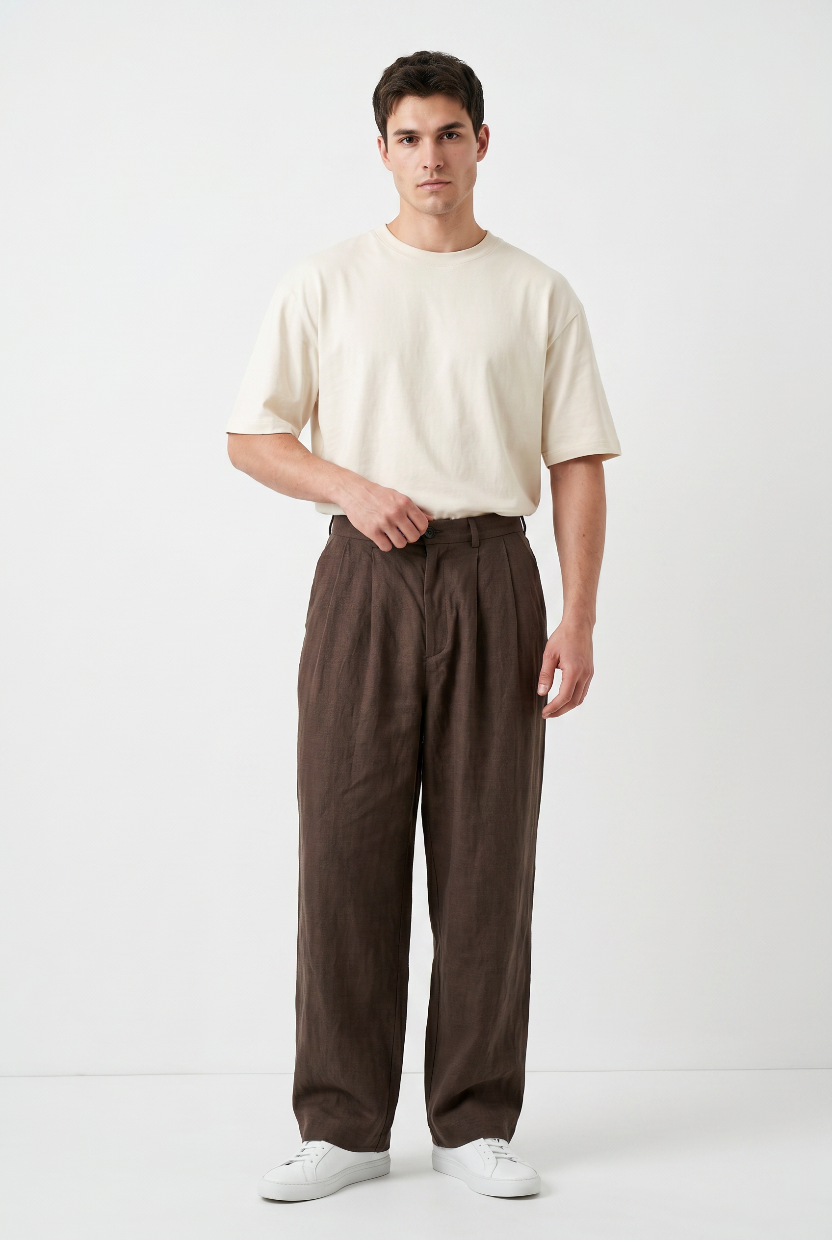 Brown Relaxed Casual Trouser