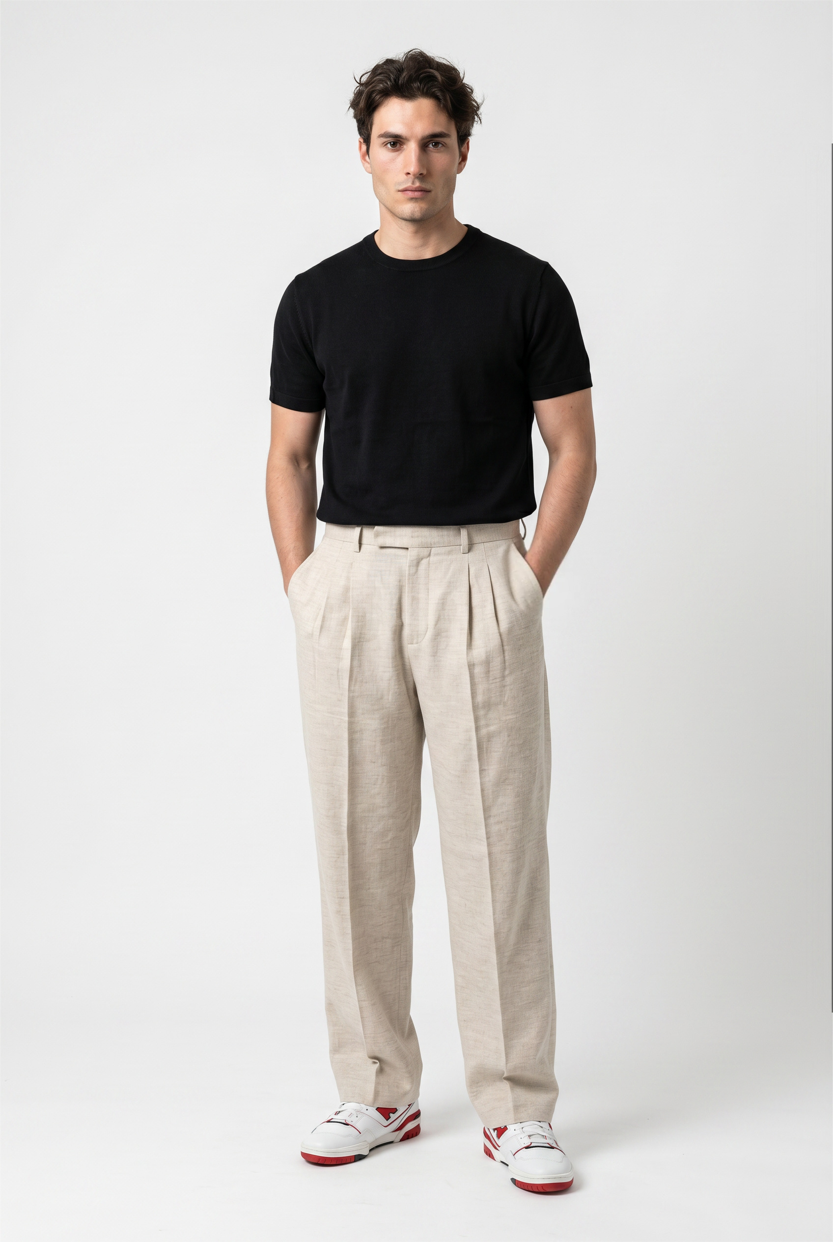 Cream Relaxed Casual Trouser