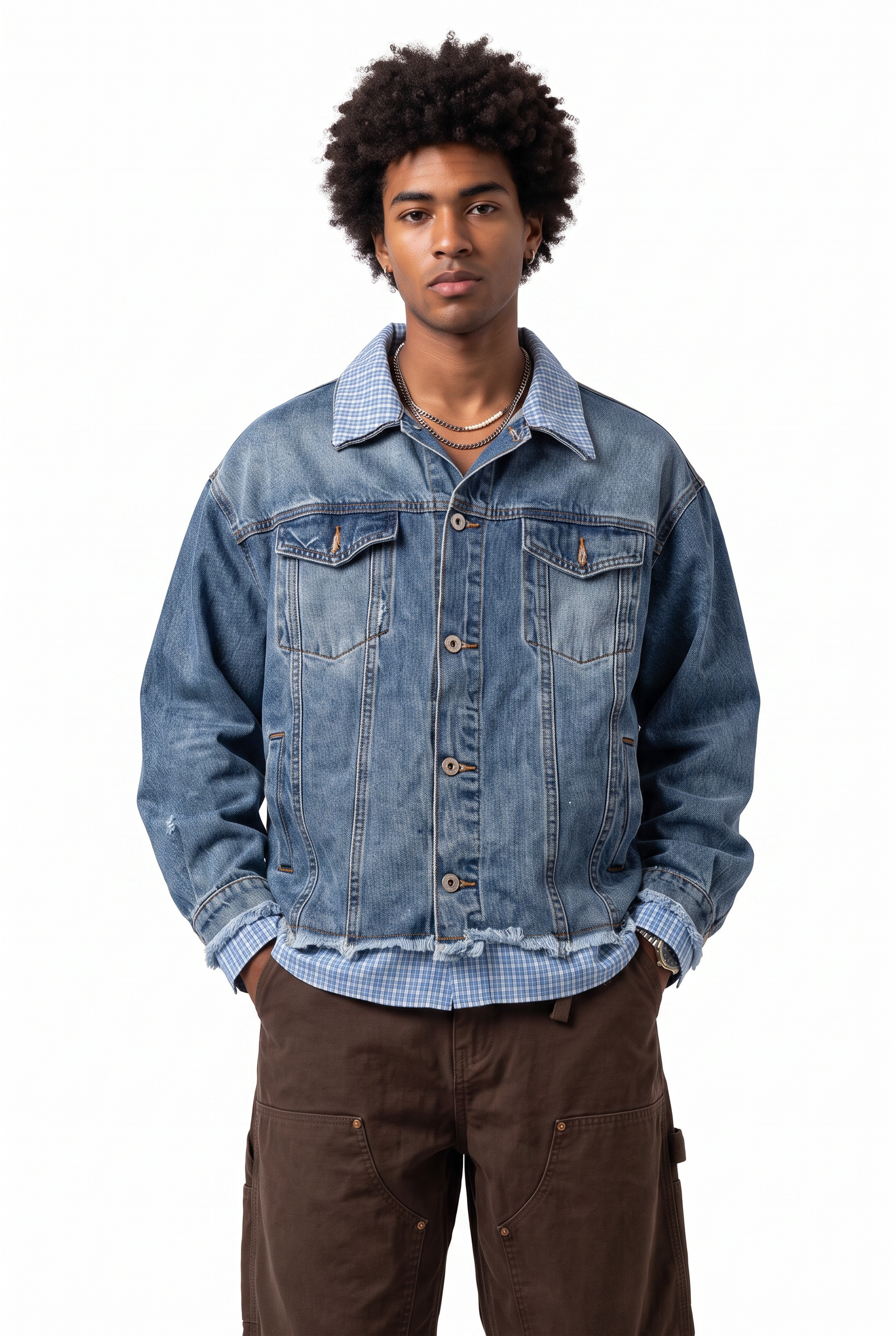 Navy Hooded Zip Jacket