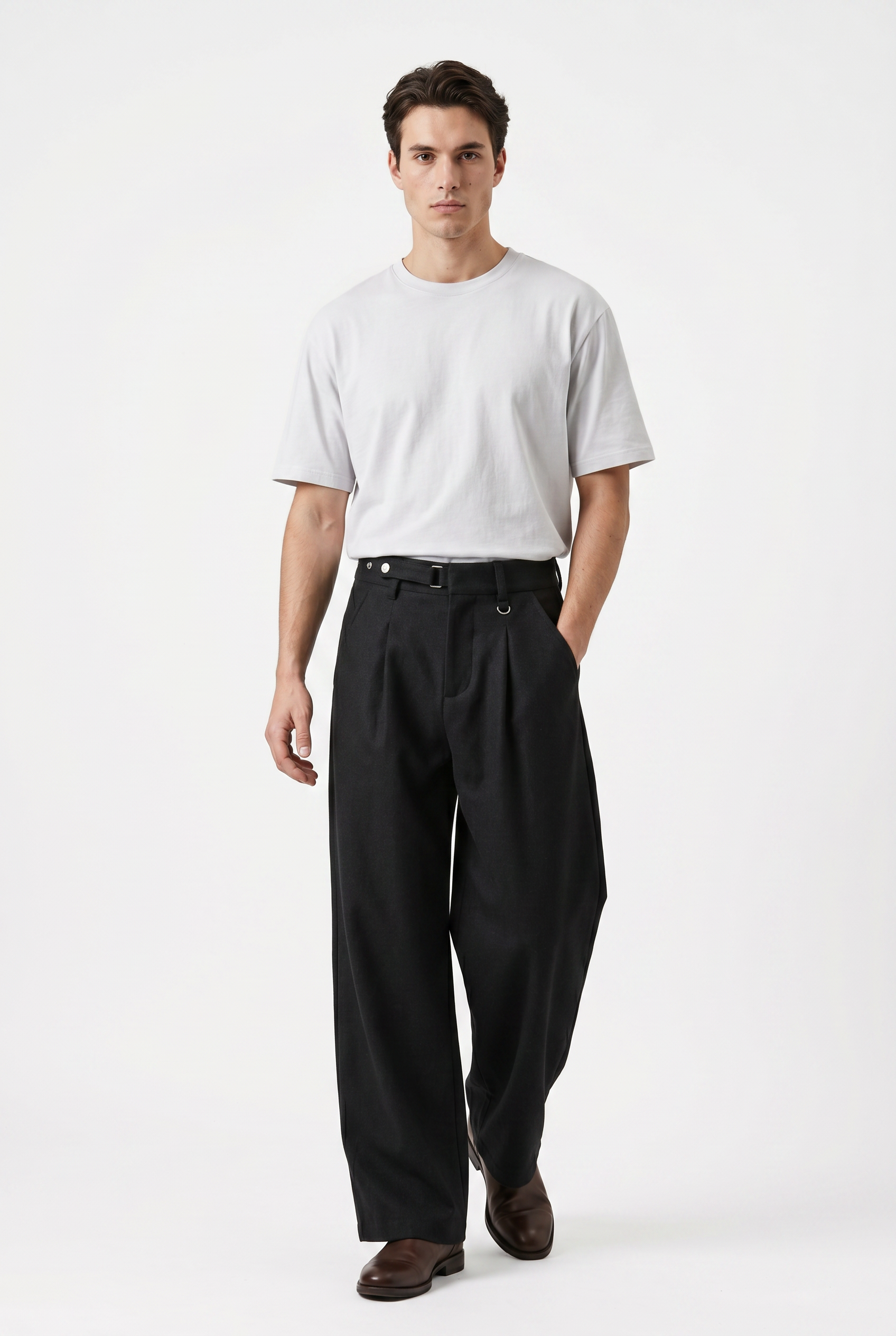 Black Relaxed Casual Trouser