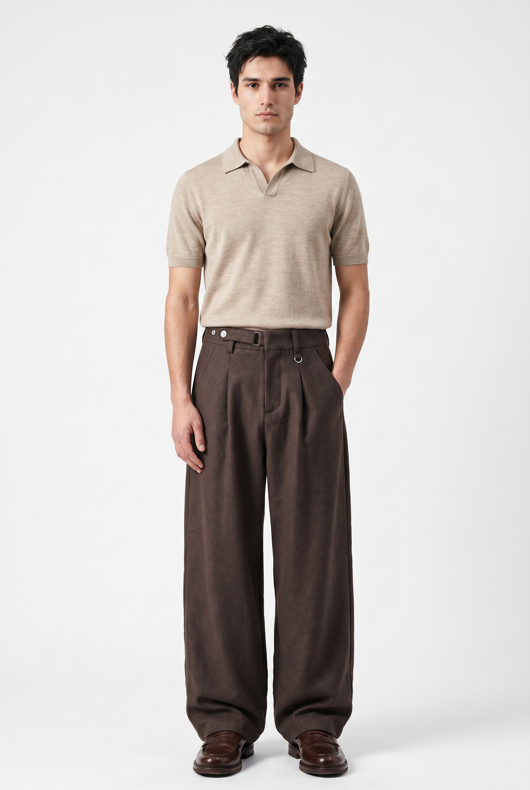 Brown Relaxed Casual Trouser