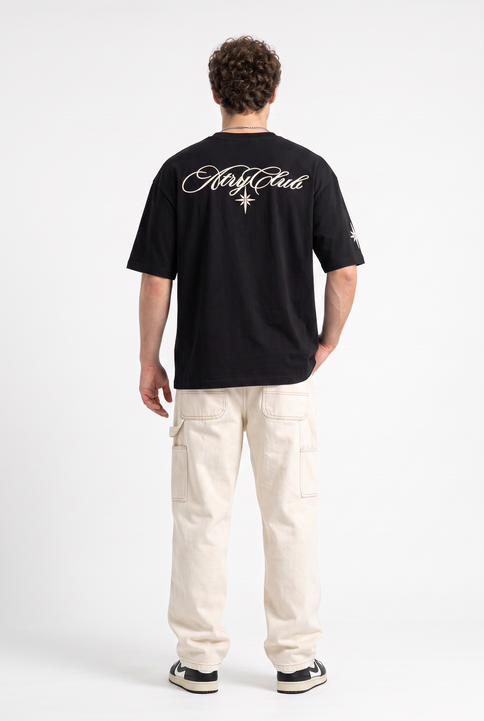Black Dropped Shoulder Oversized Tee