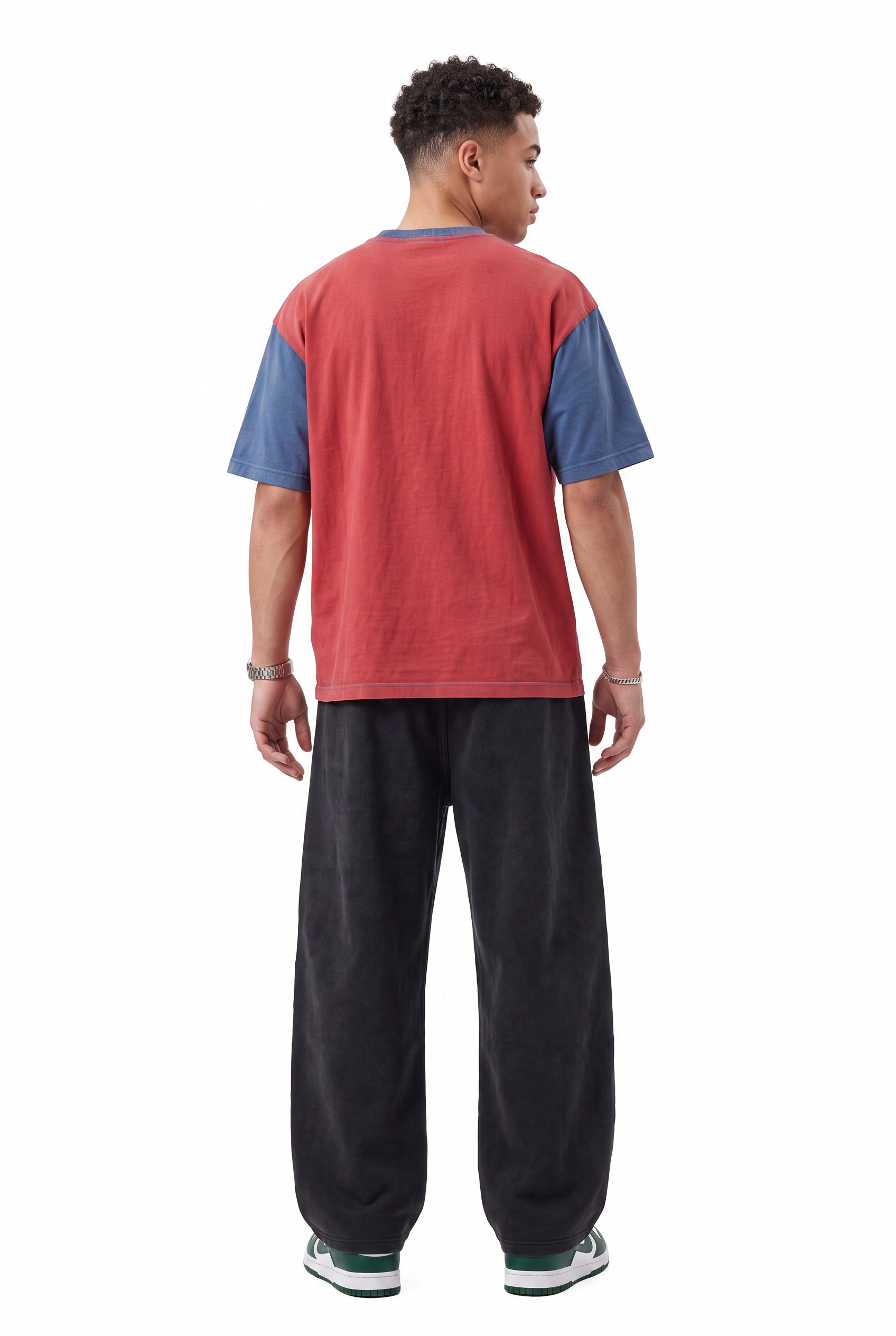 Black Drawstring Straight Casual Trouser