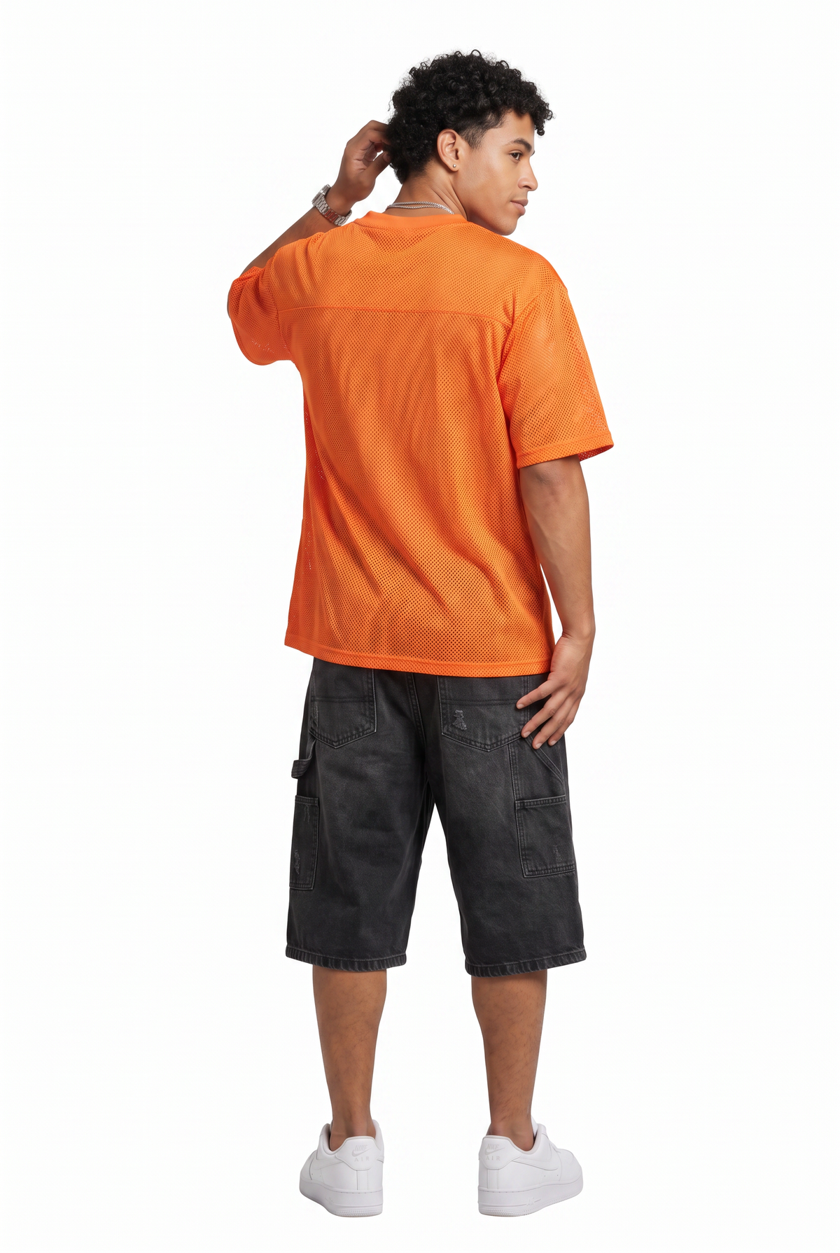 Mesh Orange 777 Jersey Tee