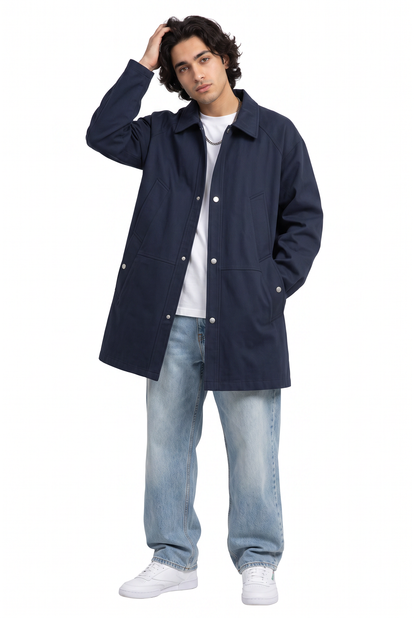 Royal Blue Slim Lapel Blazer