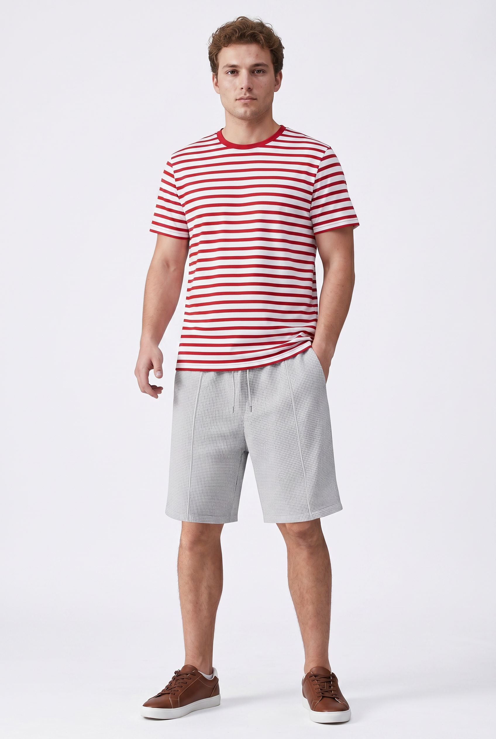 Grey Relaxed Casual Shorts
