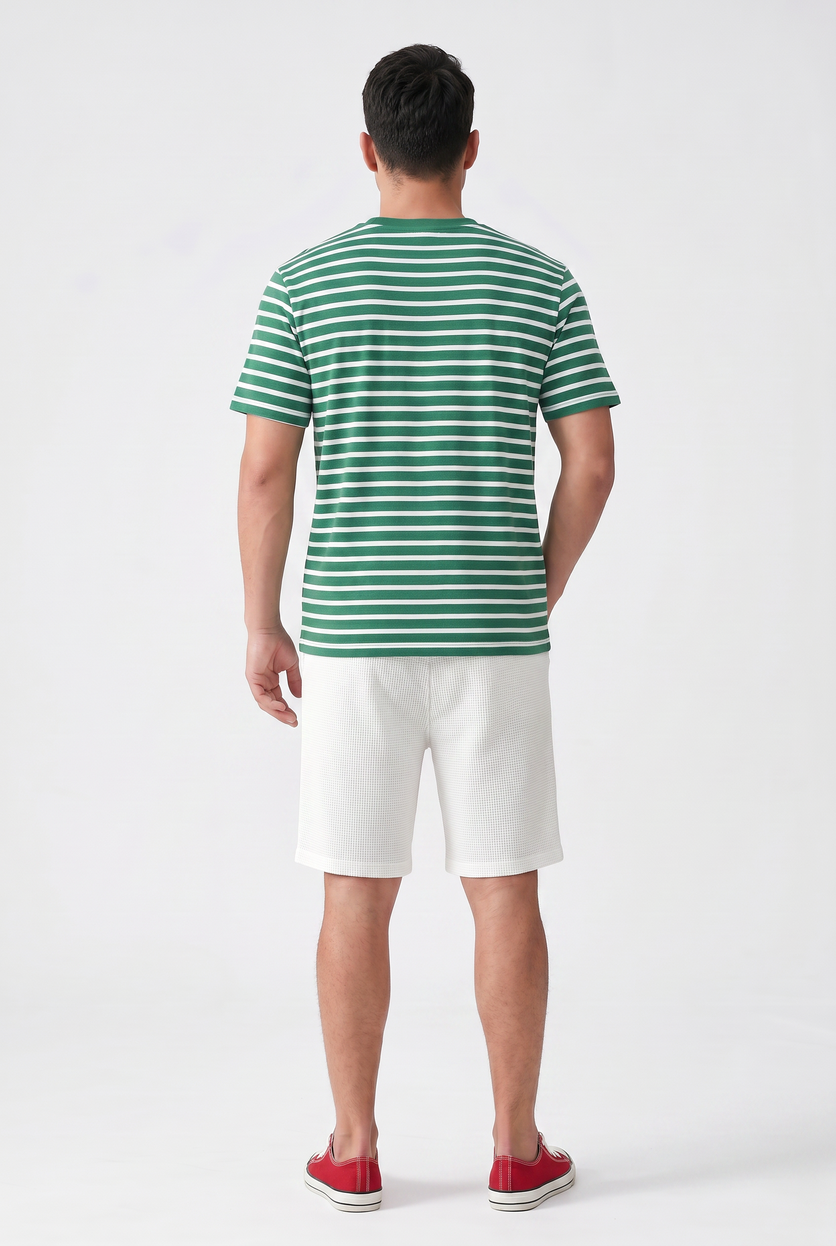 White Relaxed Drawstring Shorts
