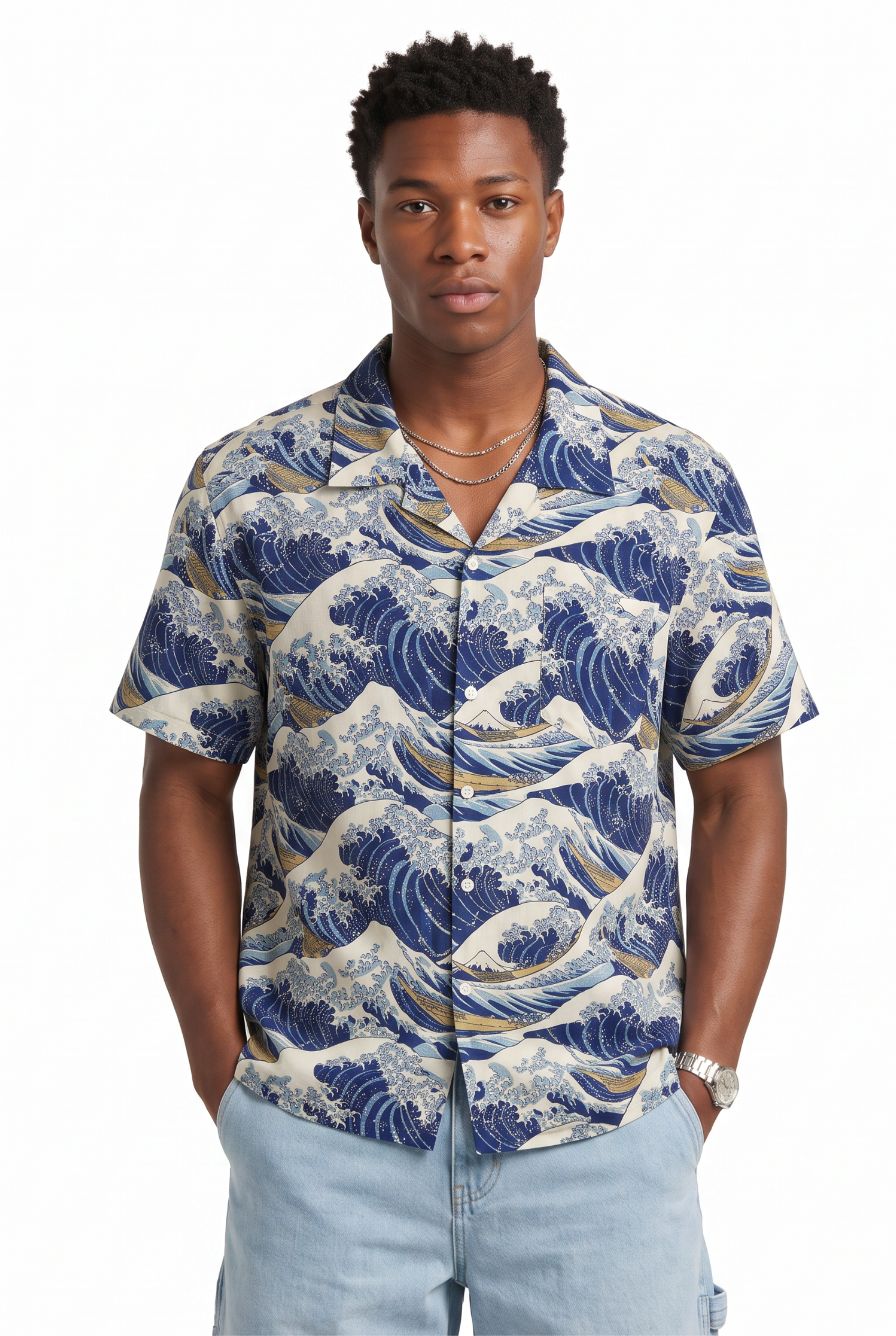 Sky Blue Chest Pocket Casual Shirt