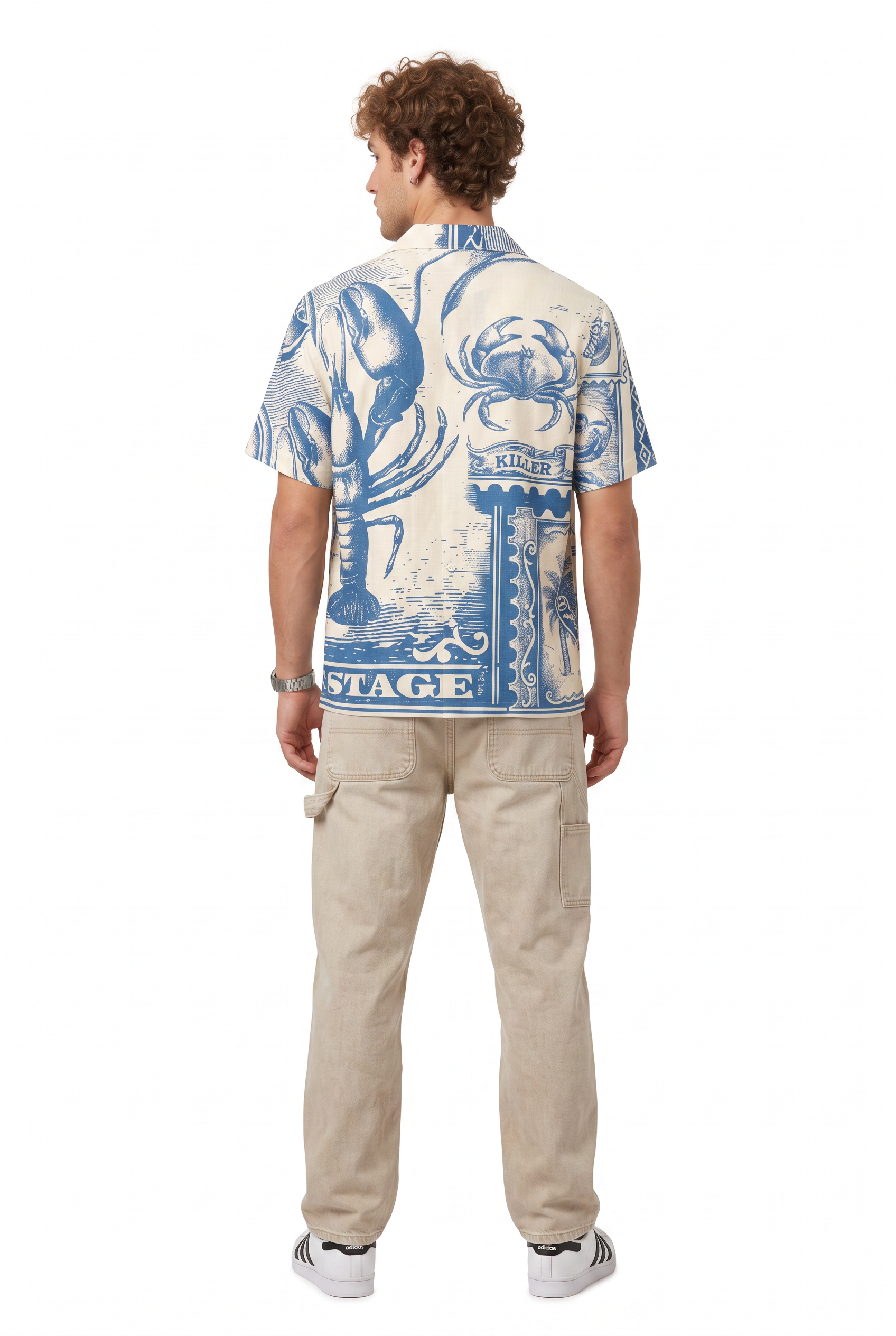 White Chest Pocket Casual Shirt