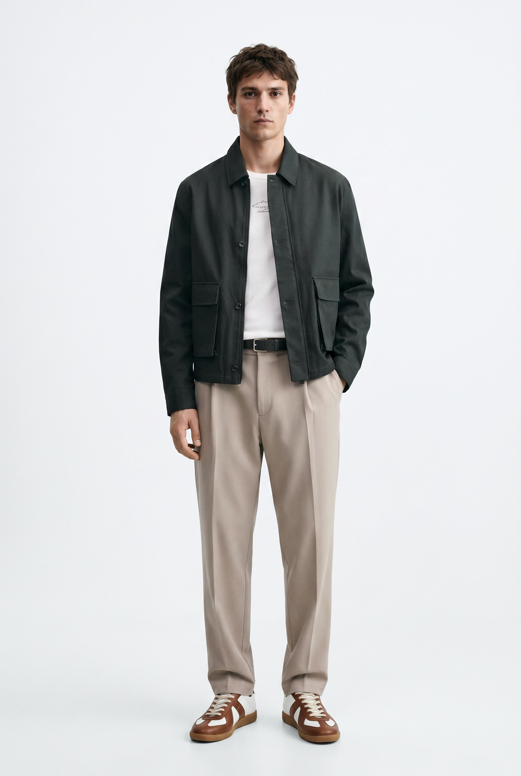 Black Relaxed Zip-Up Jacket