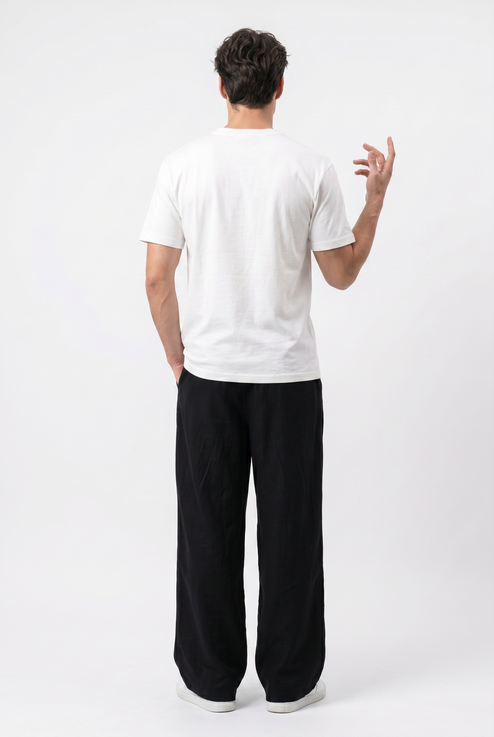 Black Relaxed Casual Trouser