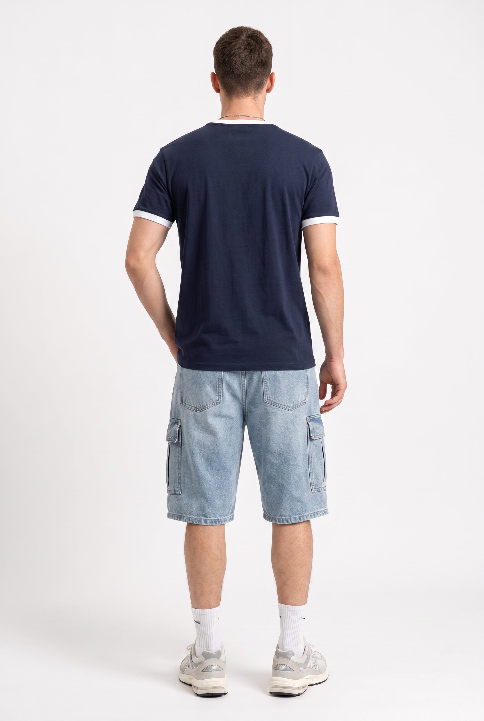 Steel Blue Chest Pocket T-Shirt