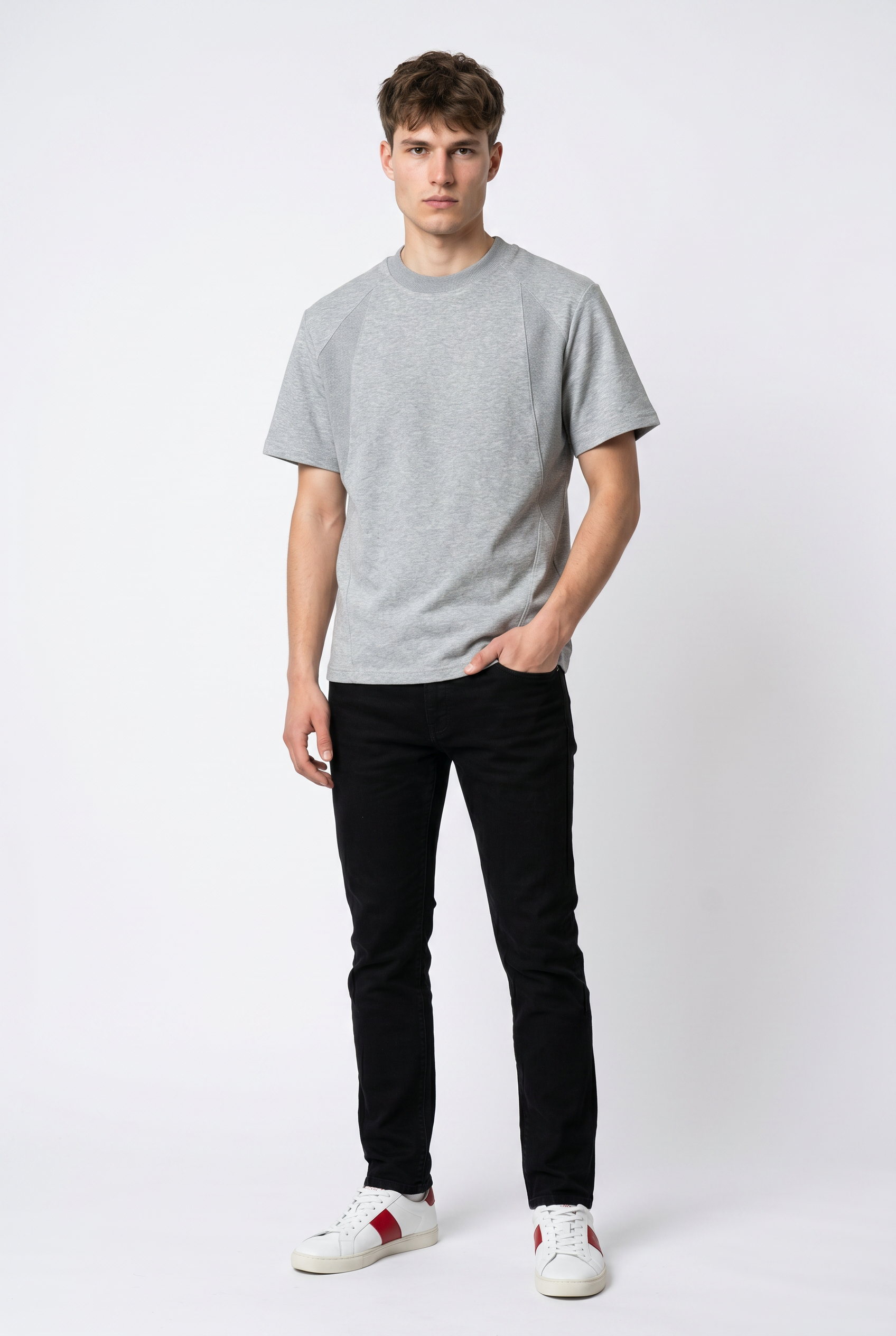 Grey Relaxed Drop Shoulder Tee