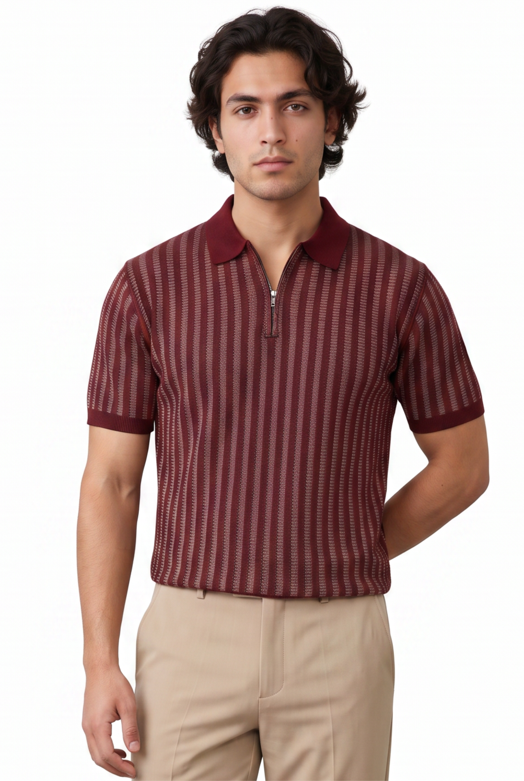 Maroon Round Neck T-Shirt
