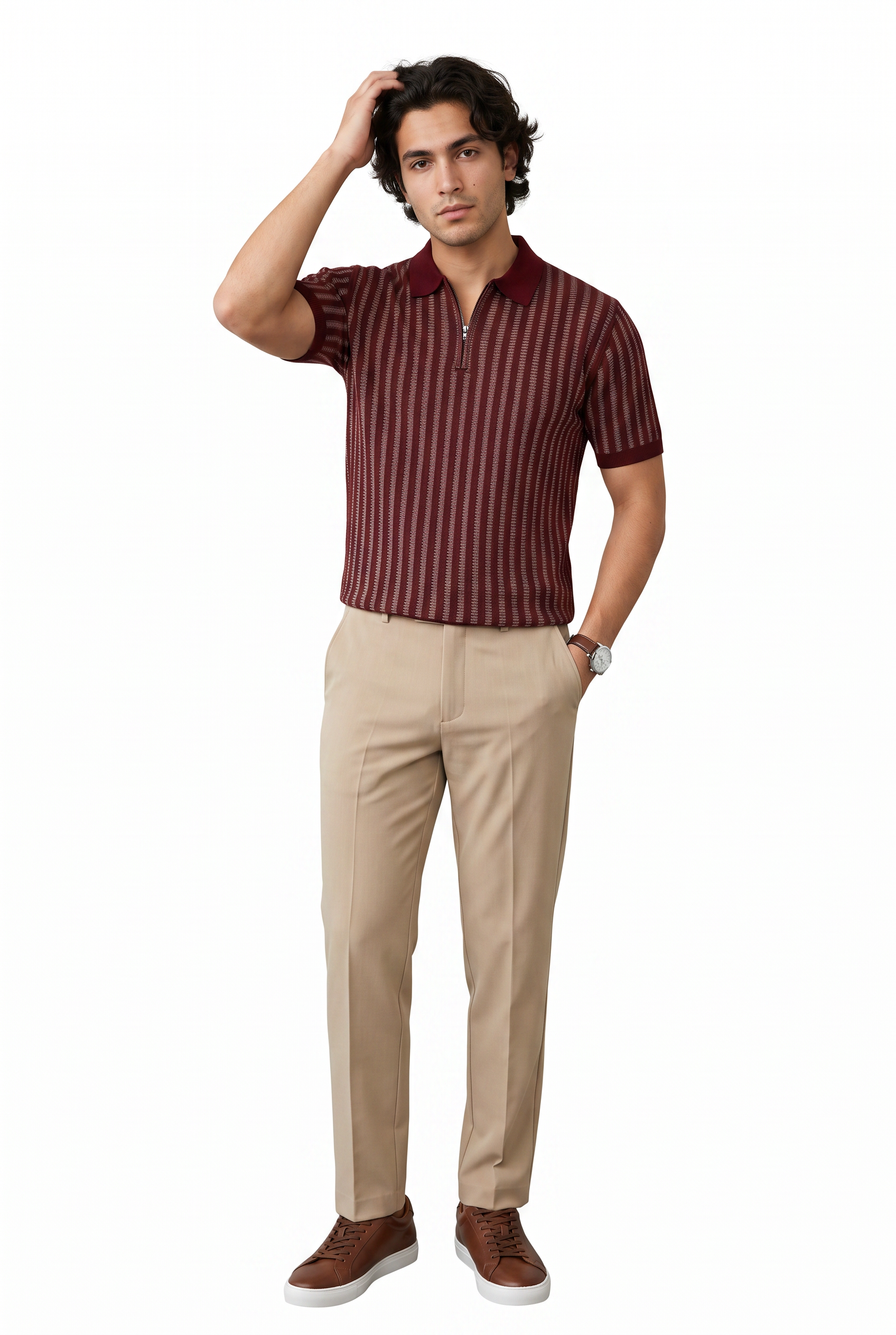 Maroon Round Neck T-Shirt