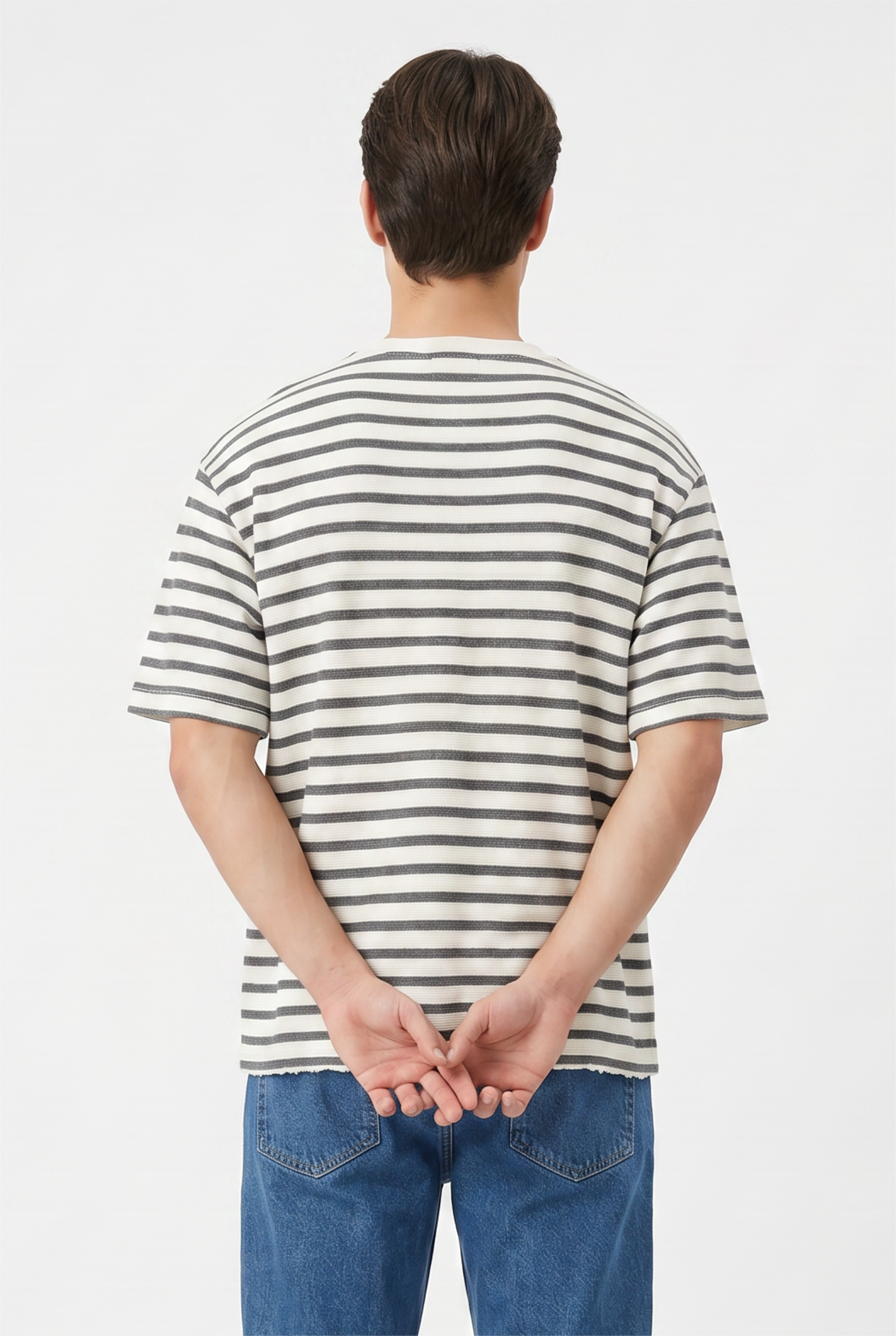 White Clean Cut Oversized T-Shirt