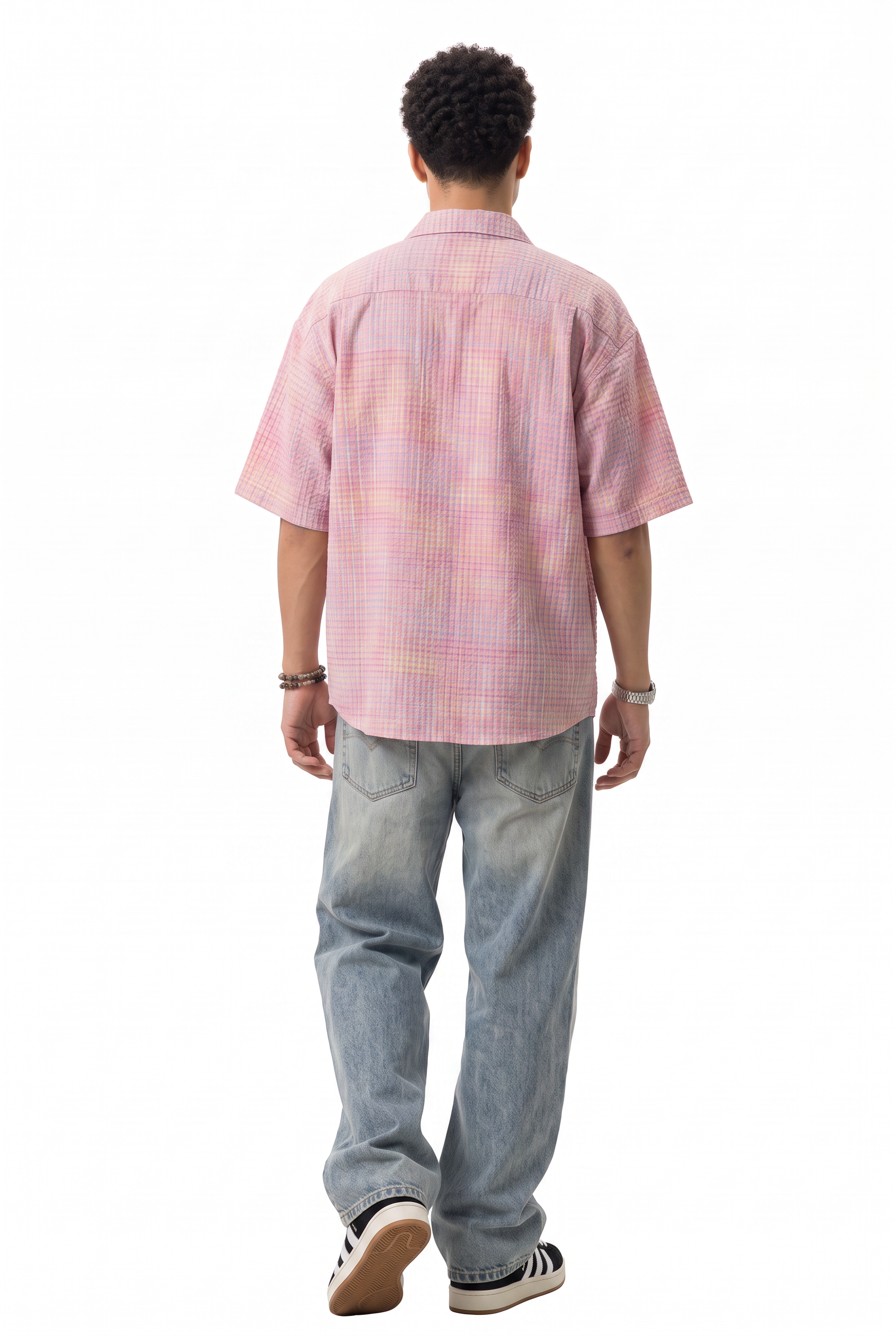 Pink Chest Pocket Casual Shirt