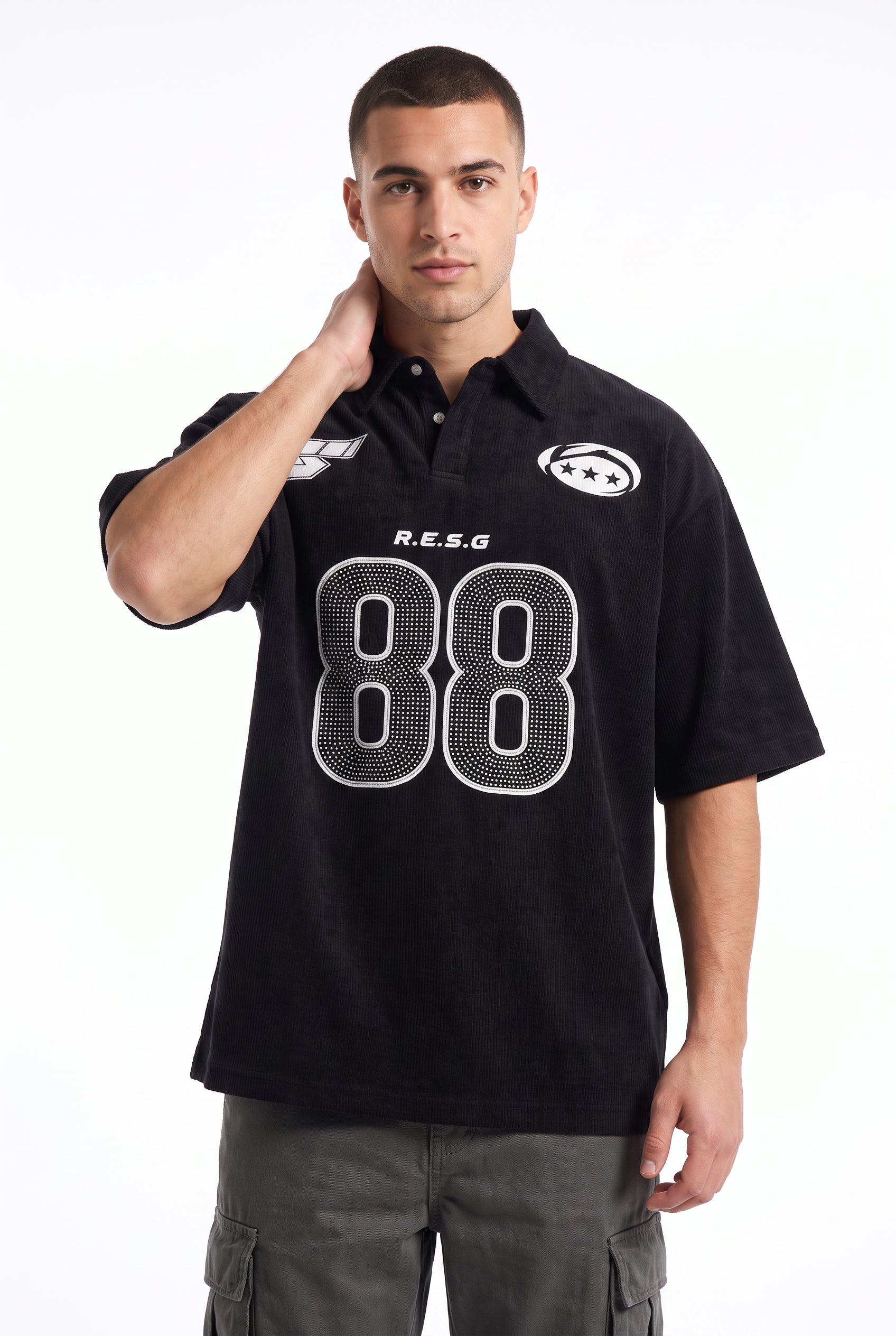 Black Dropped Shoulder Oversized Tee