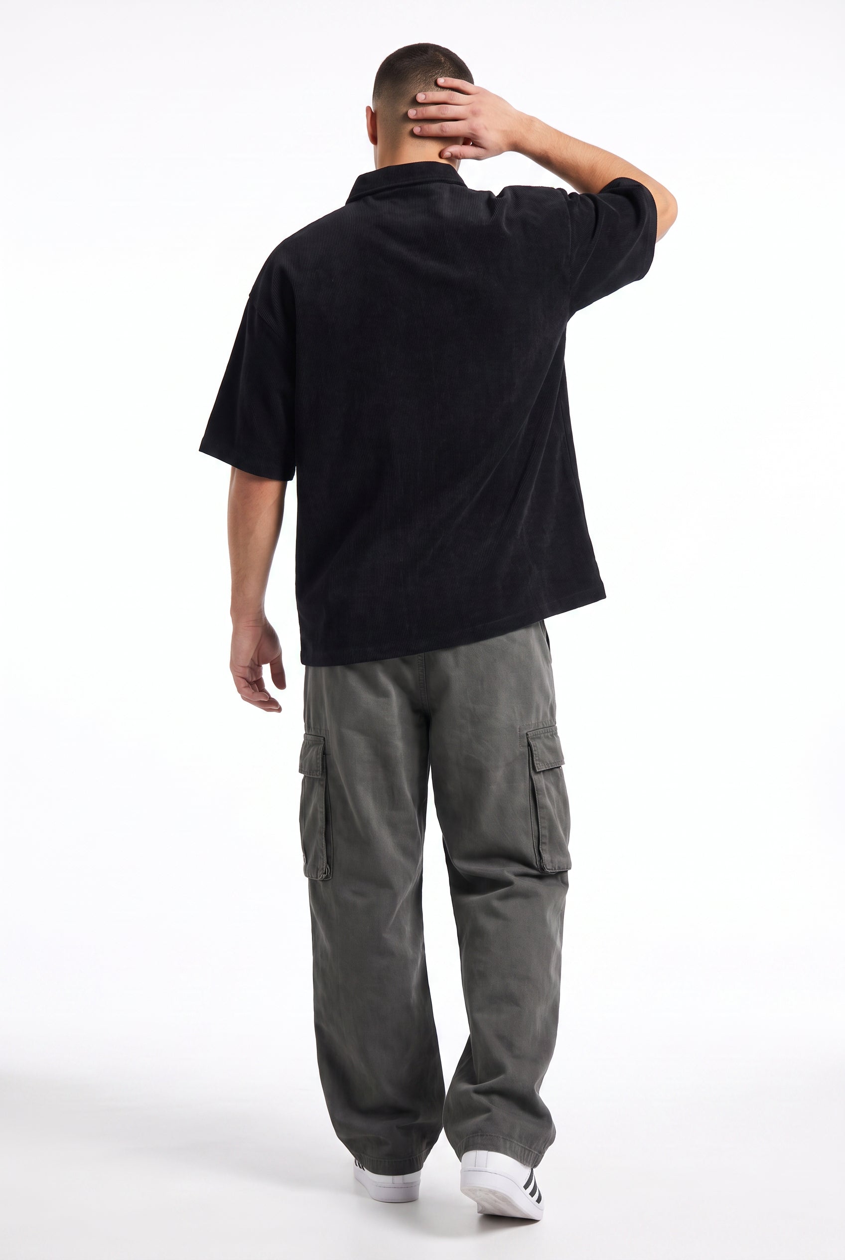 Black Dropped Shoulder Oversized Tee