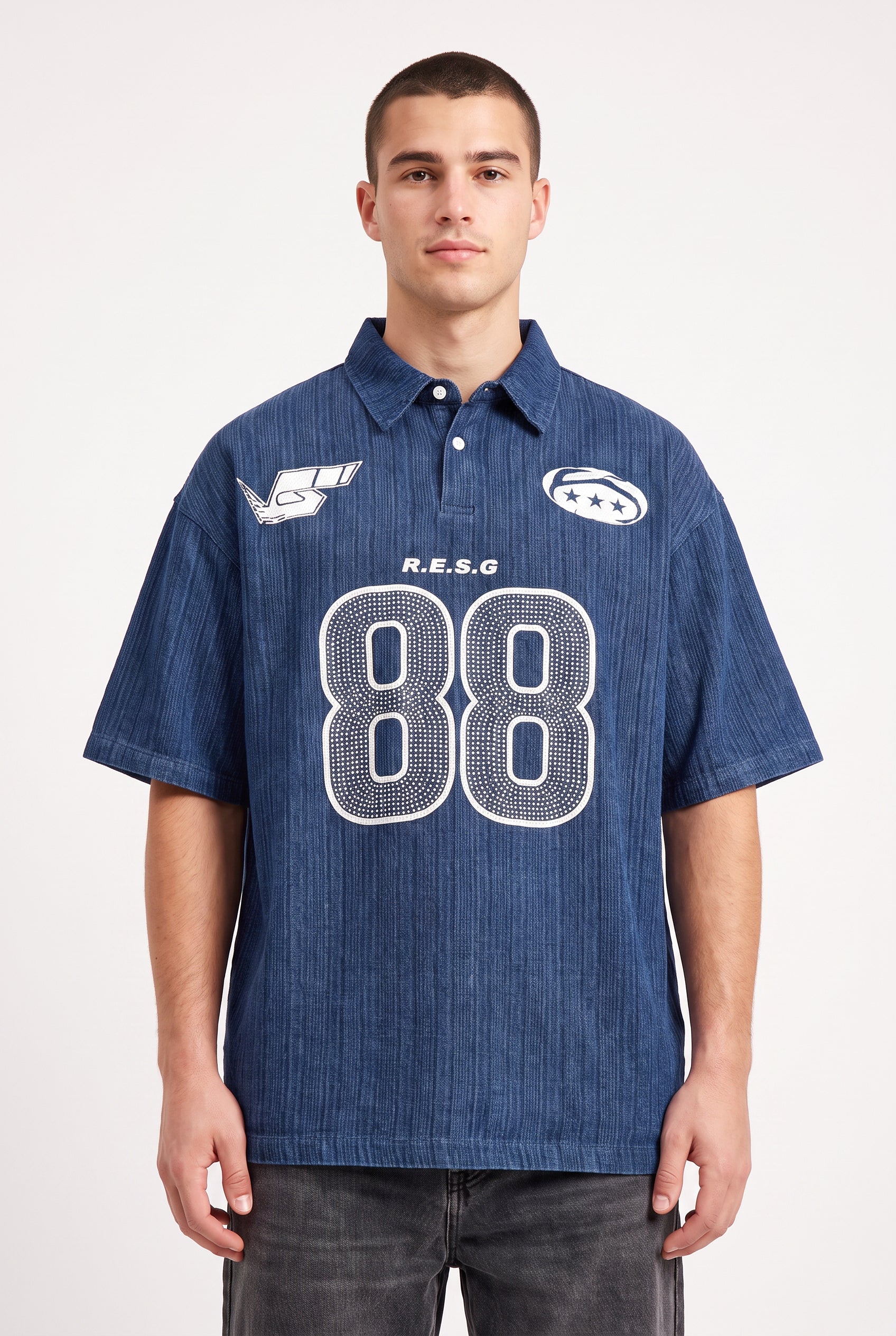 Steel Blue Chest Pocket Tee