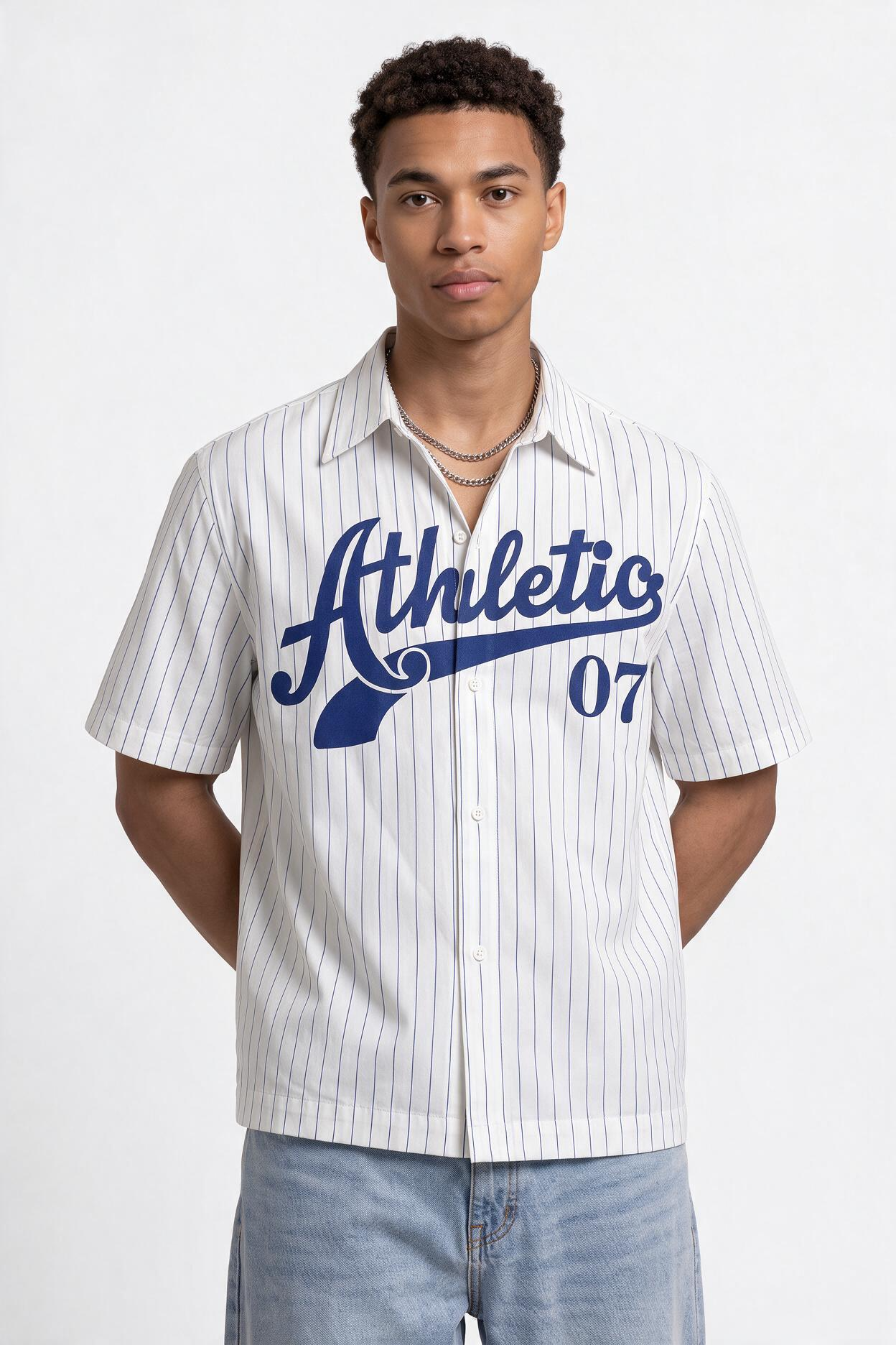 White Chest Pocket Casual Shirt