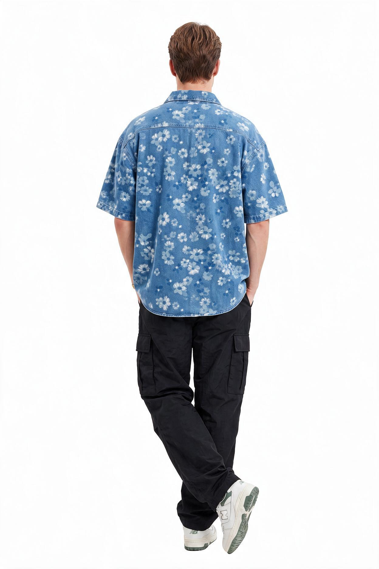 Sky Blue Chest Pocket Casual Shirt
