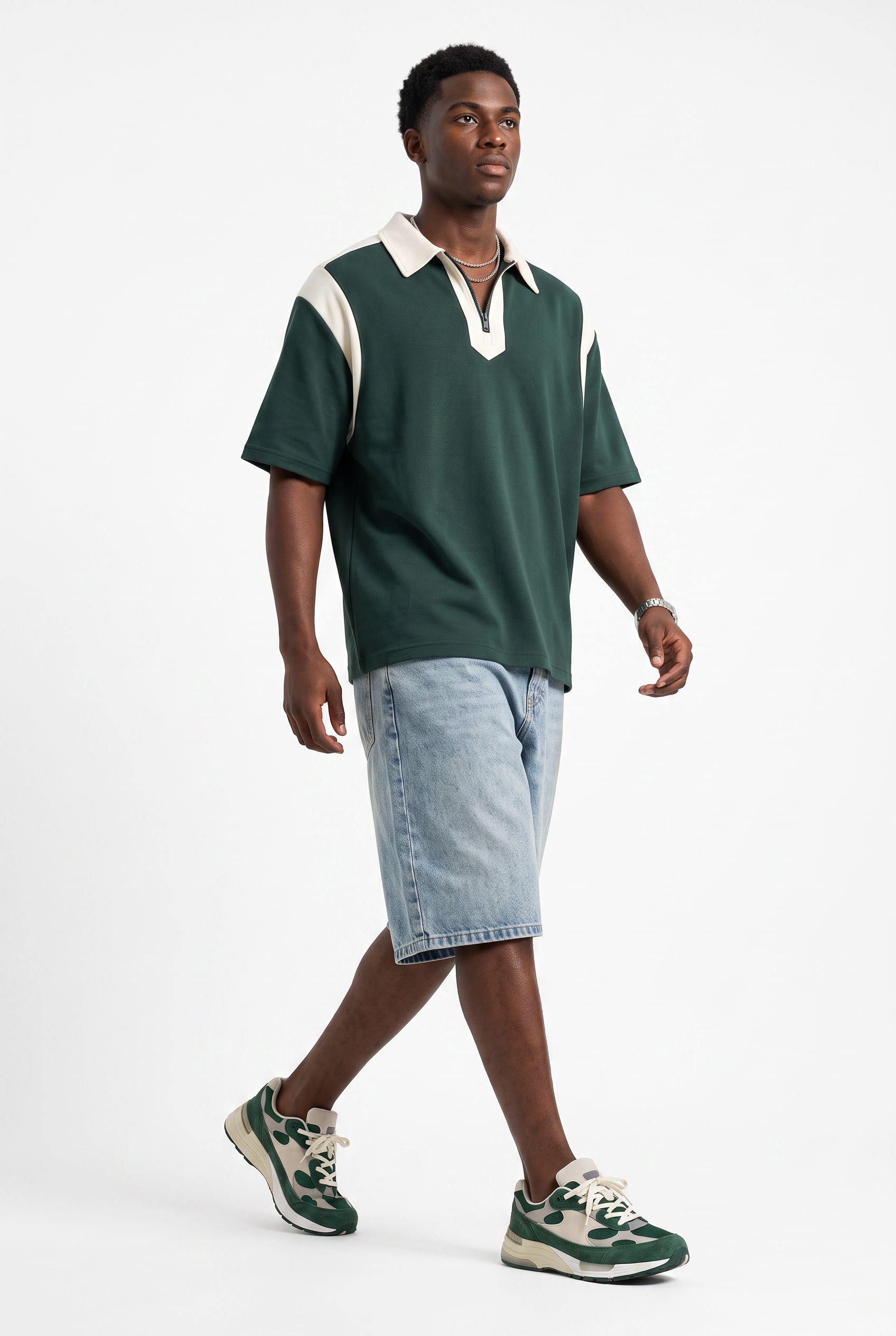 Olive Chest Pocket Crew Neck Tee