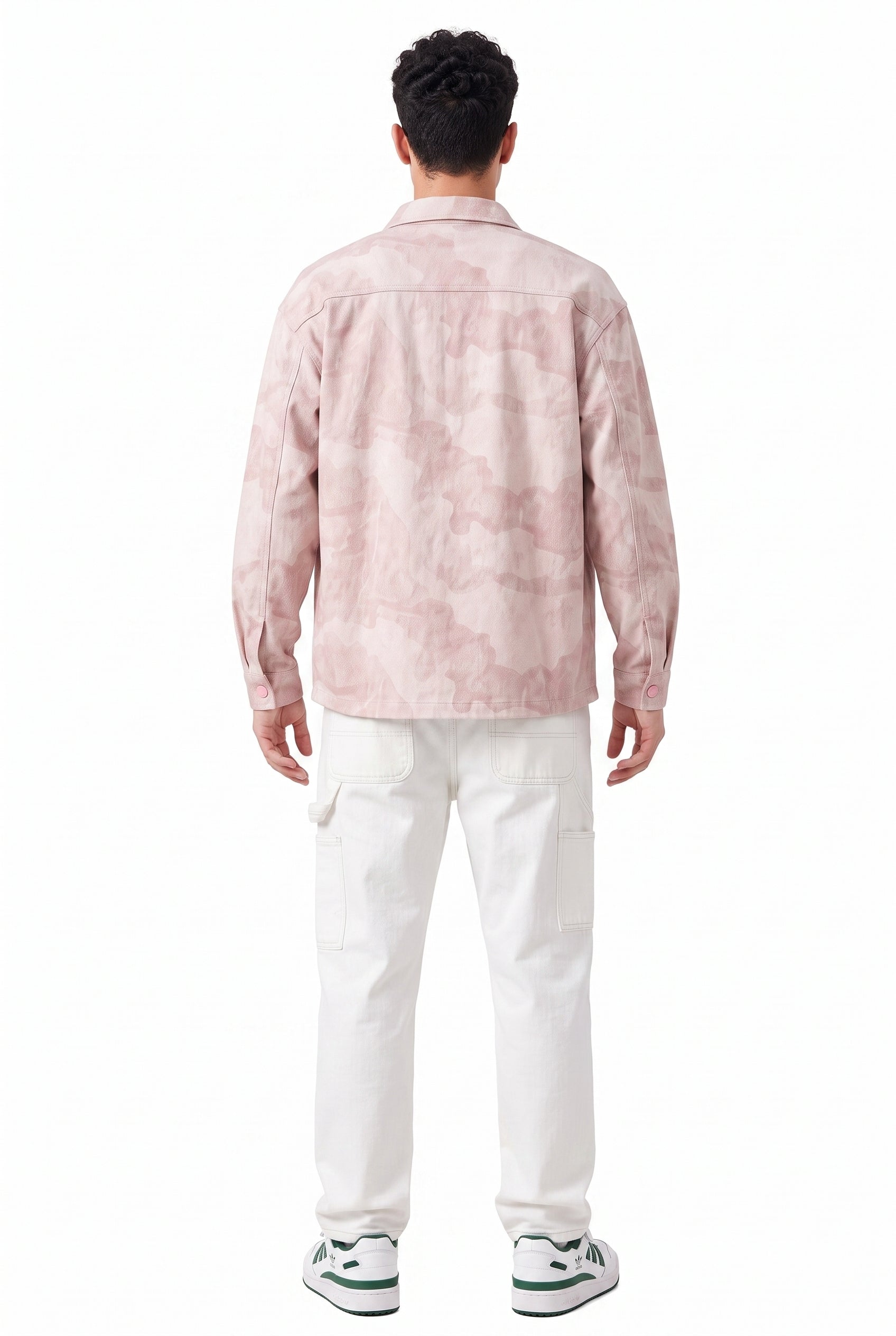 Pink Chest Pocket Casual Shirt