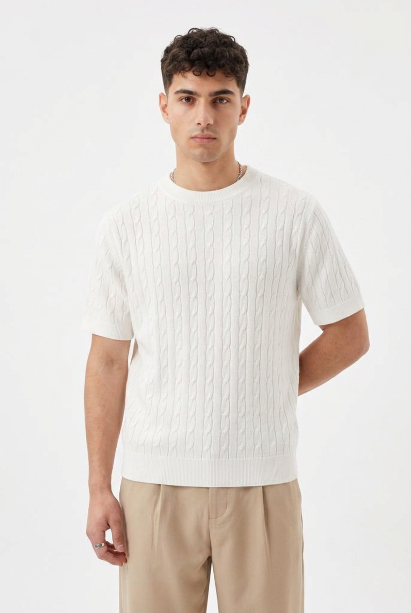 White Crew Neck Essential Tee