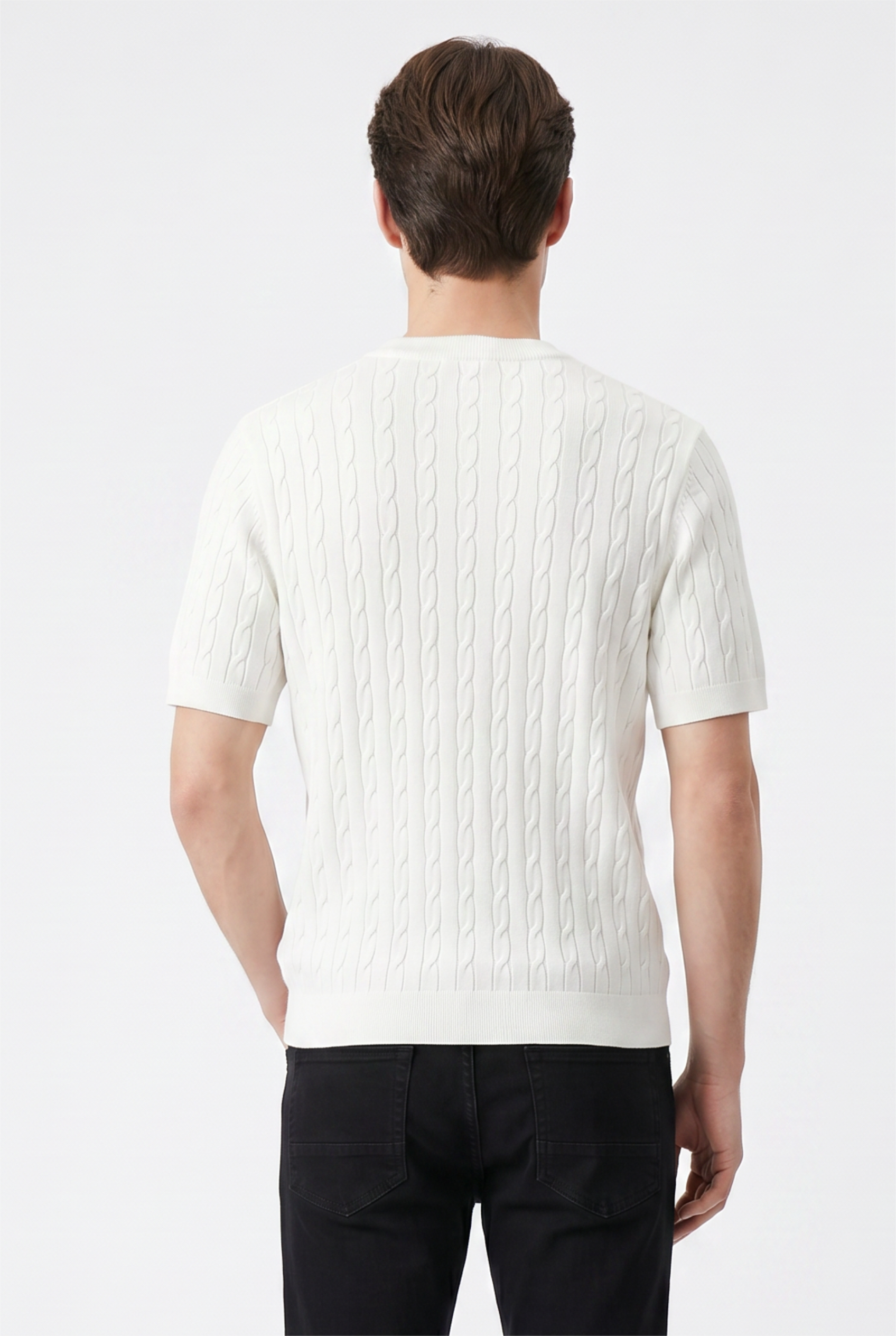 White Clean Cut Oversized Tee
