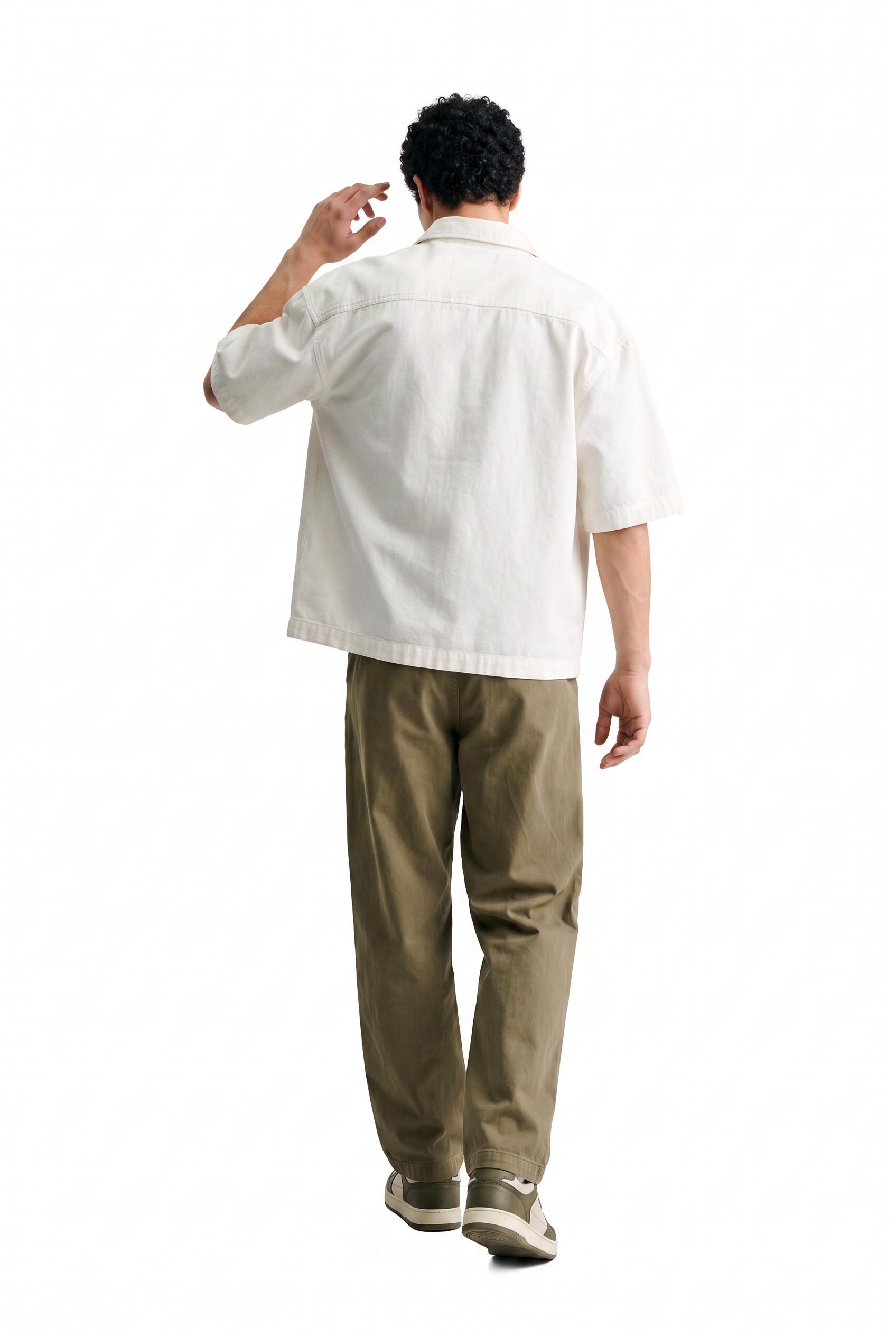 White Chest Pocket Casual Shirt